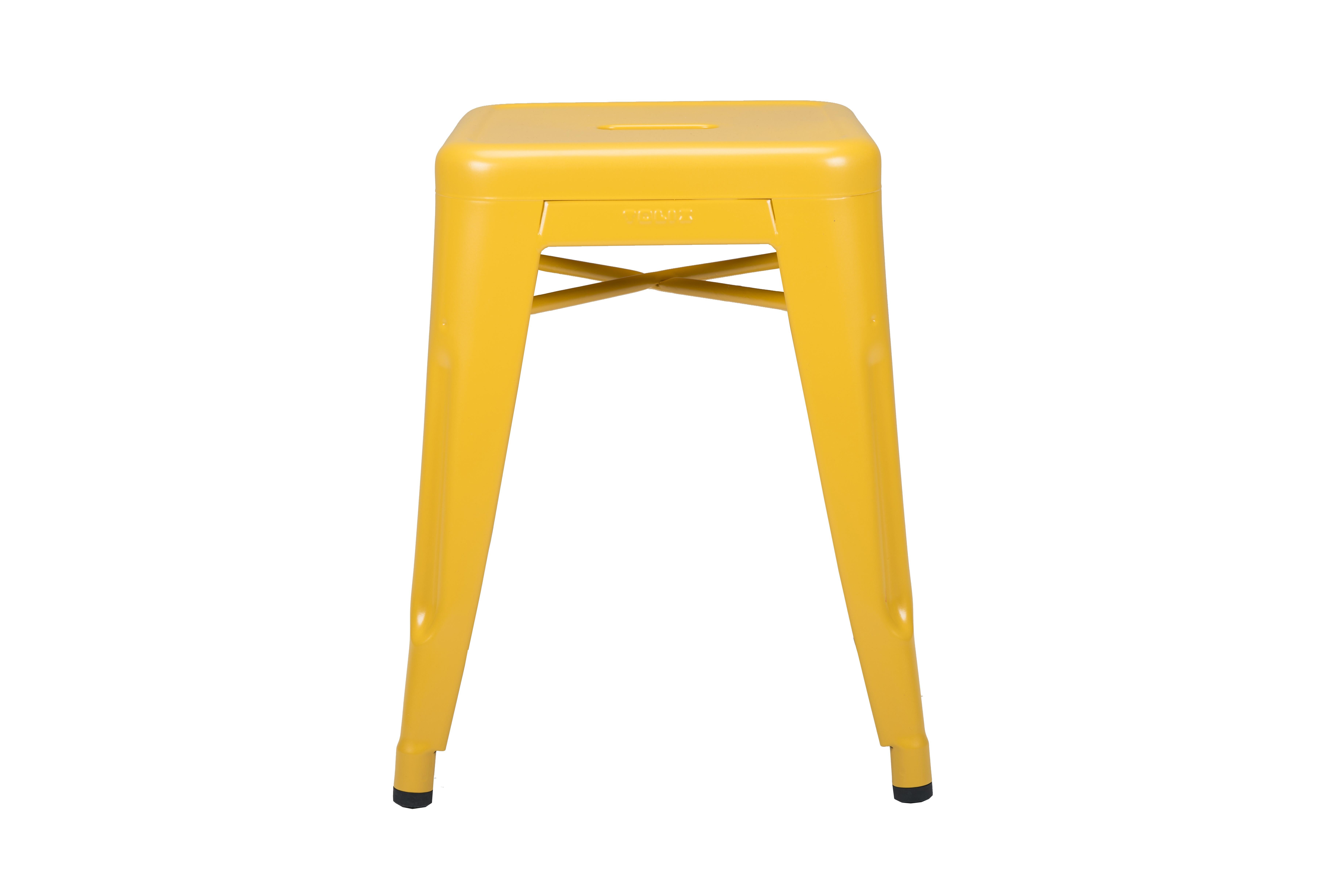 For Sale: Orange (Jaune Moutarde) H Stool 45 in Pop Colors by Chantal Andriot and Tolix