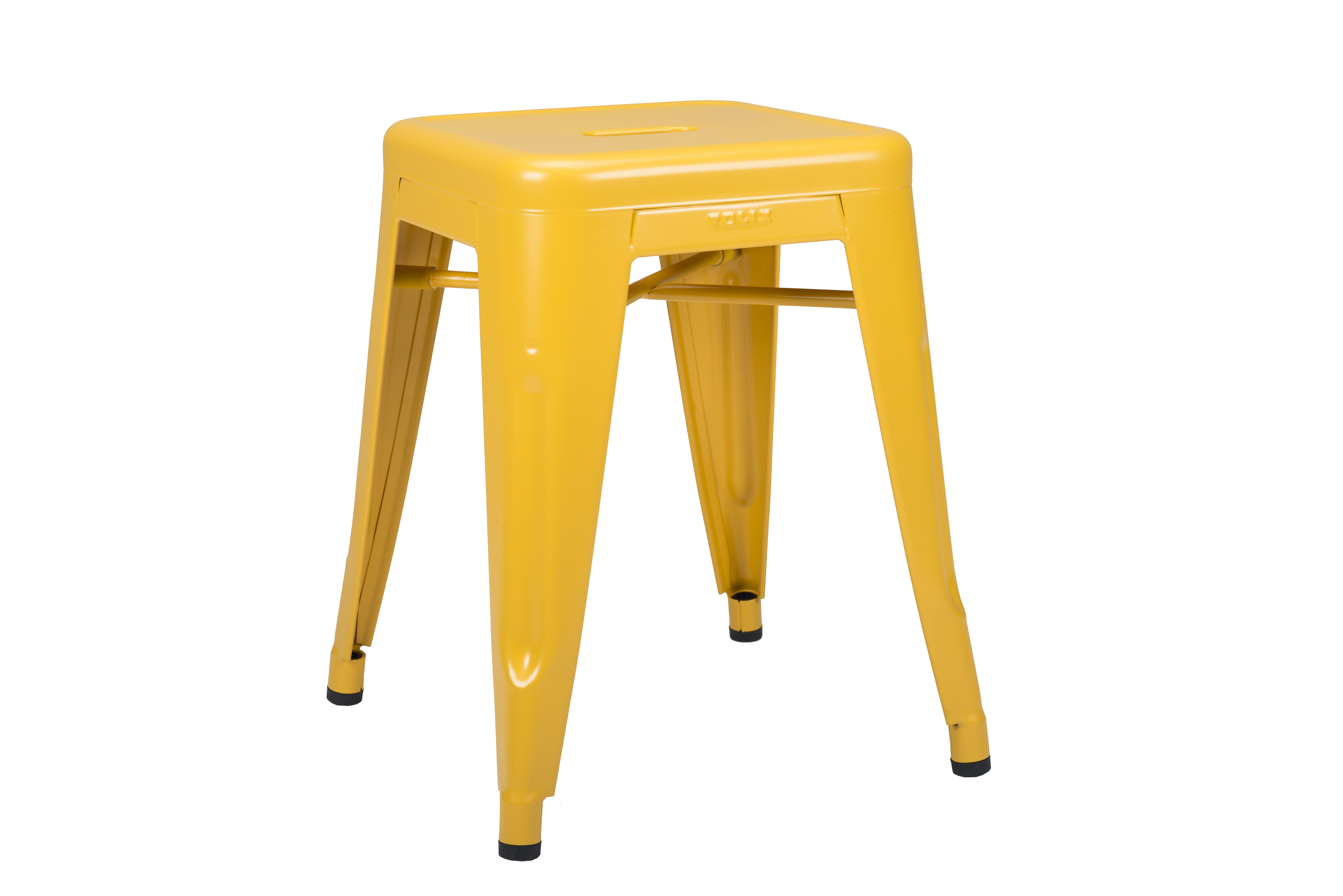 For Sale: Orange (Jaune Moutarde) H Stool 45 in Pop Colors by Chantal Andriot and Tolix 2