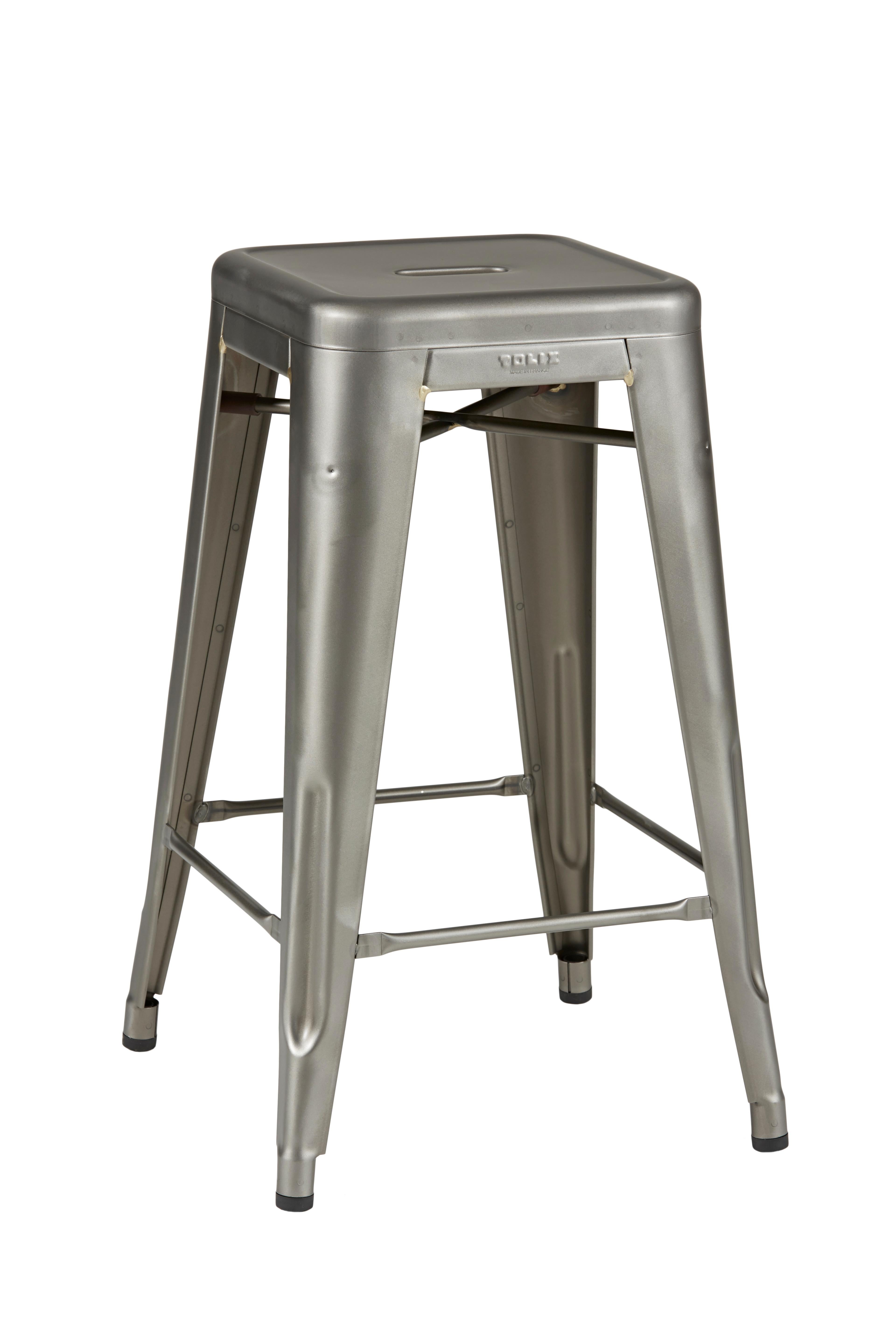 For Sale: Gray (Vernis Brilliant) H Stool 65 in Essential Colors by Chantal Andriot and Tolix 2