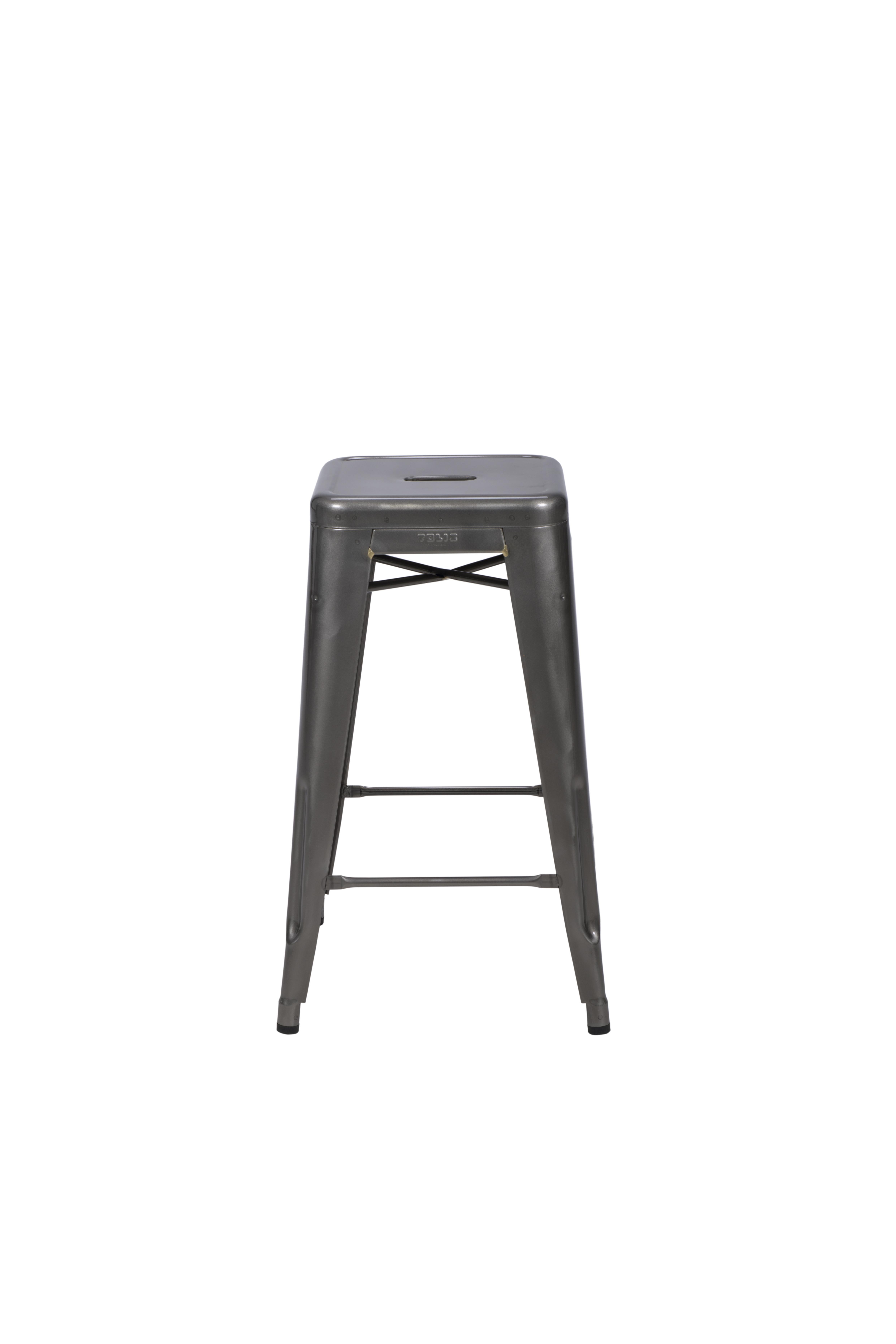 For Sale: Gray (Vernis Satiné) H Stool 65 in Essential Colors by Chantal Andriot and Tolix