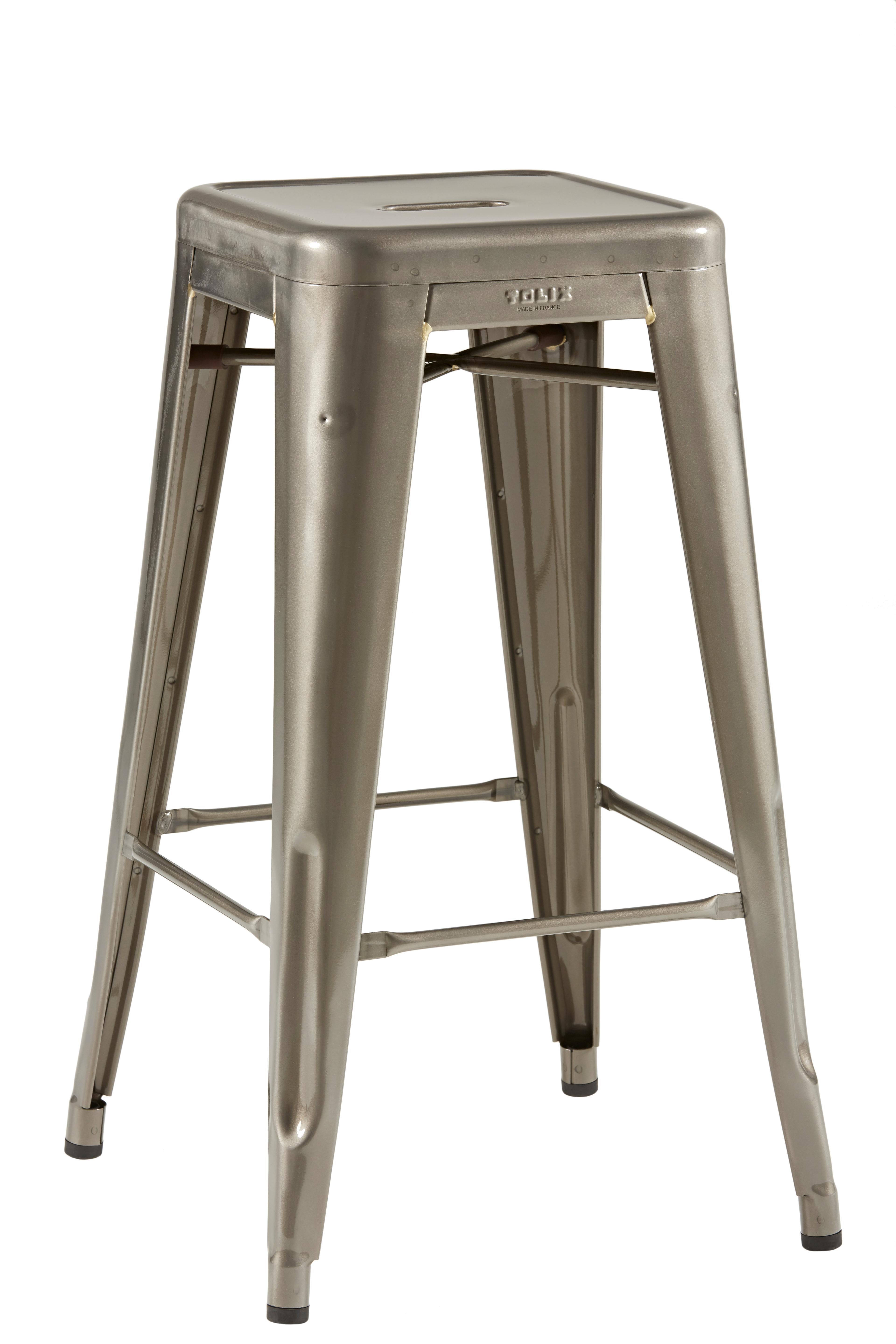 For Sale: Gray (Vernis Brilliant) H Stool 70 in Essential Colors by Chantal Andriot and Tolix 2