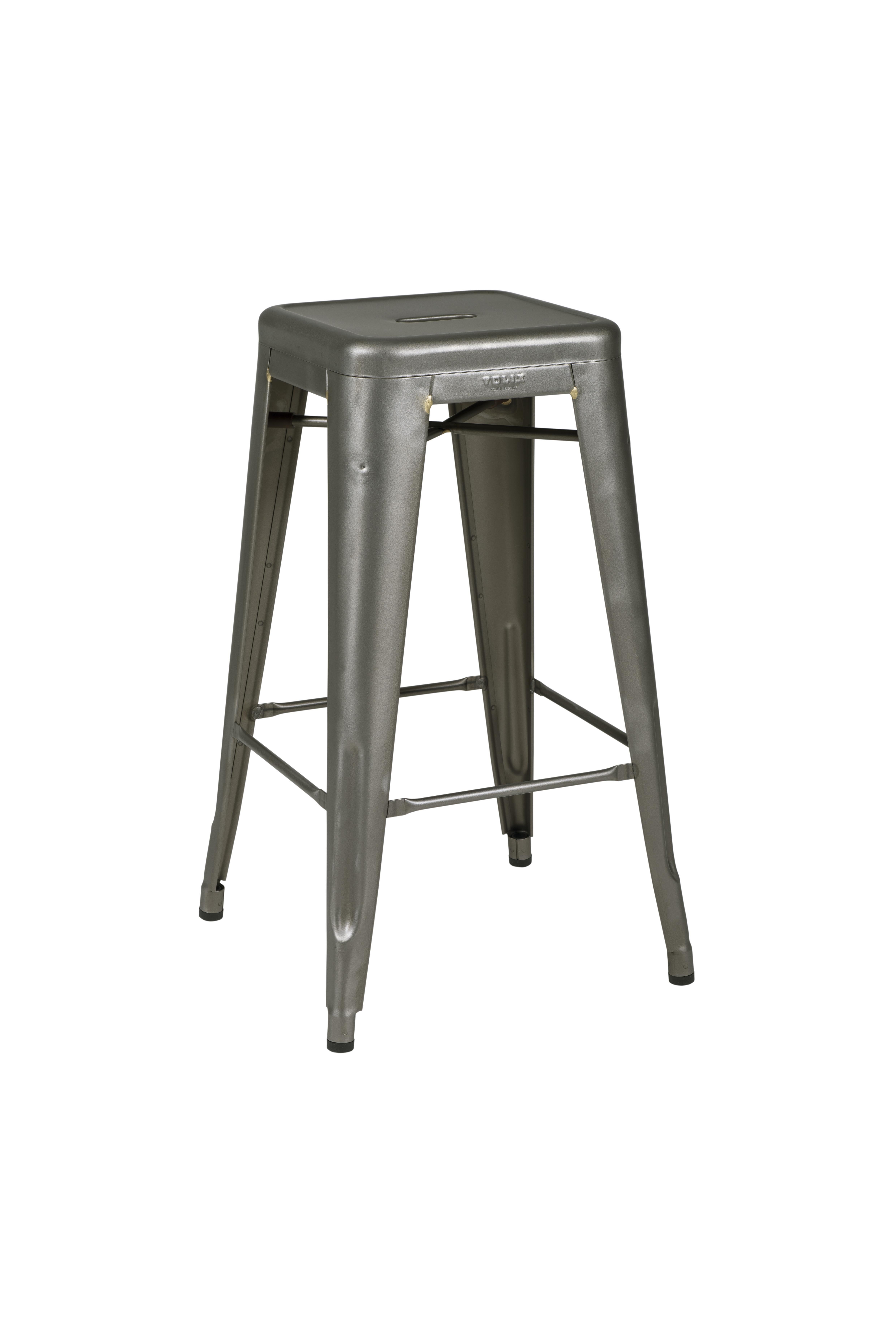 For Sale: Gray (Vernis Satiné) H Stool 70 in Essential Colors by Chantal Andriot and Tolix 2