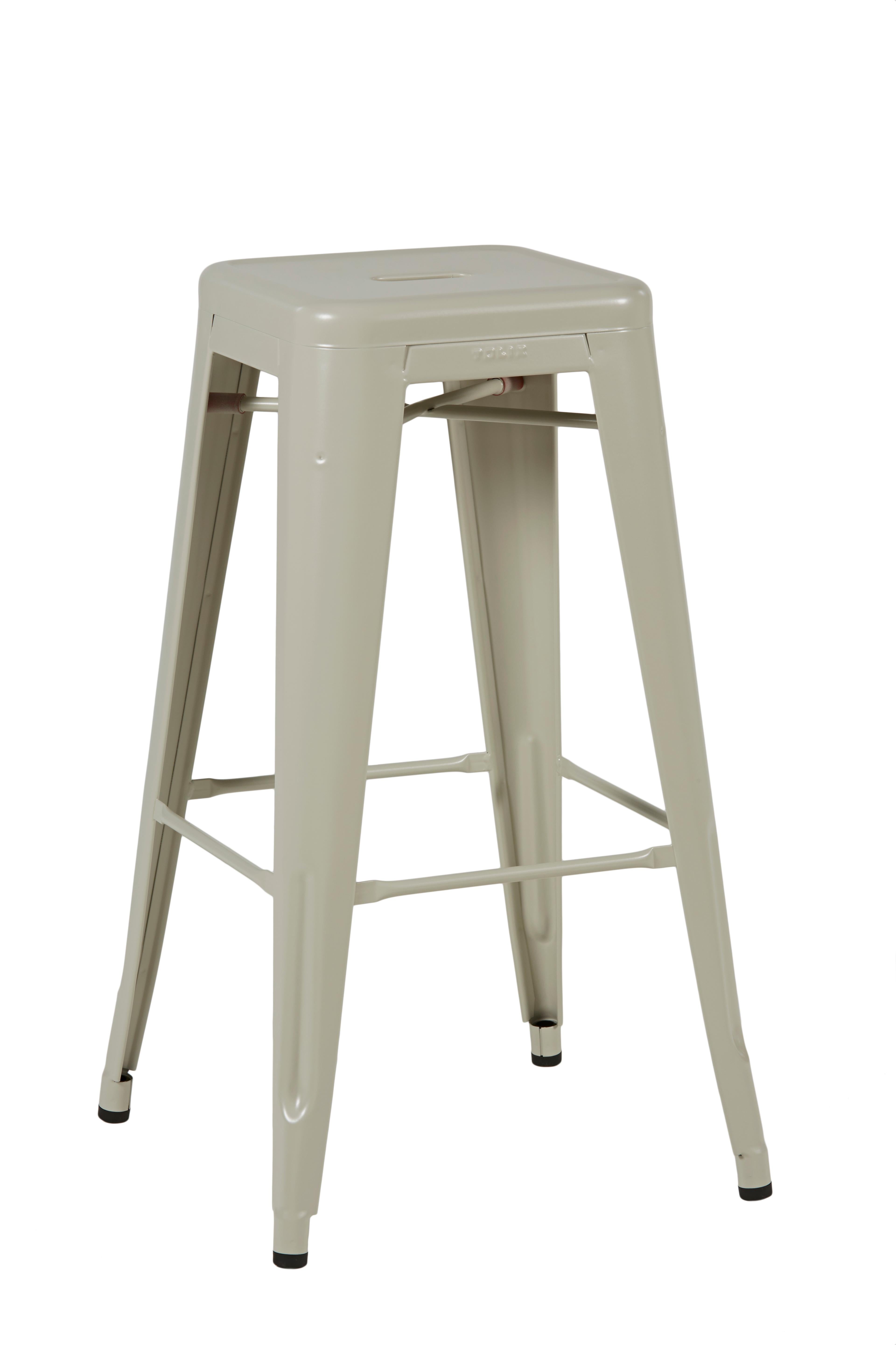 For Sale: White (Ivoire) H Stool 75 in Essential Colors by Chantal Andriot and Tolix 2