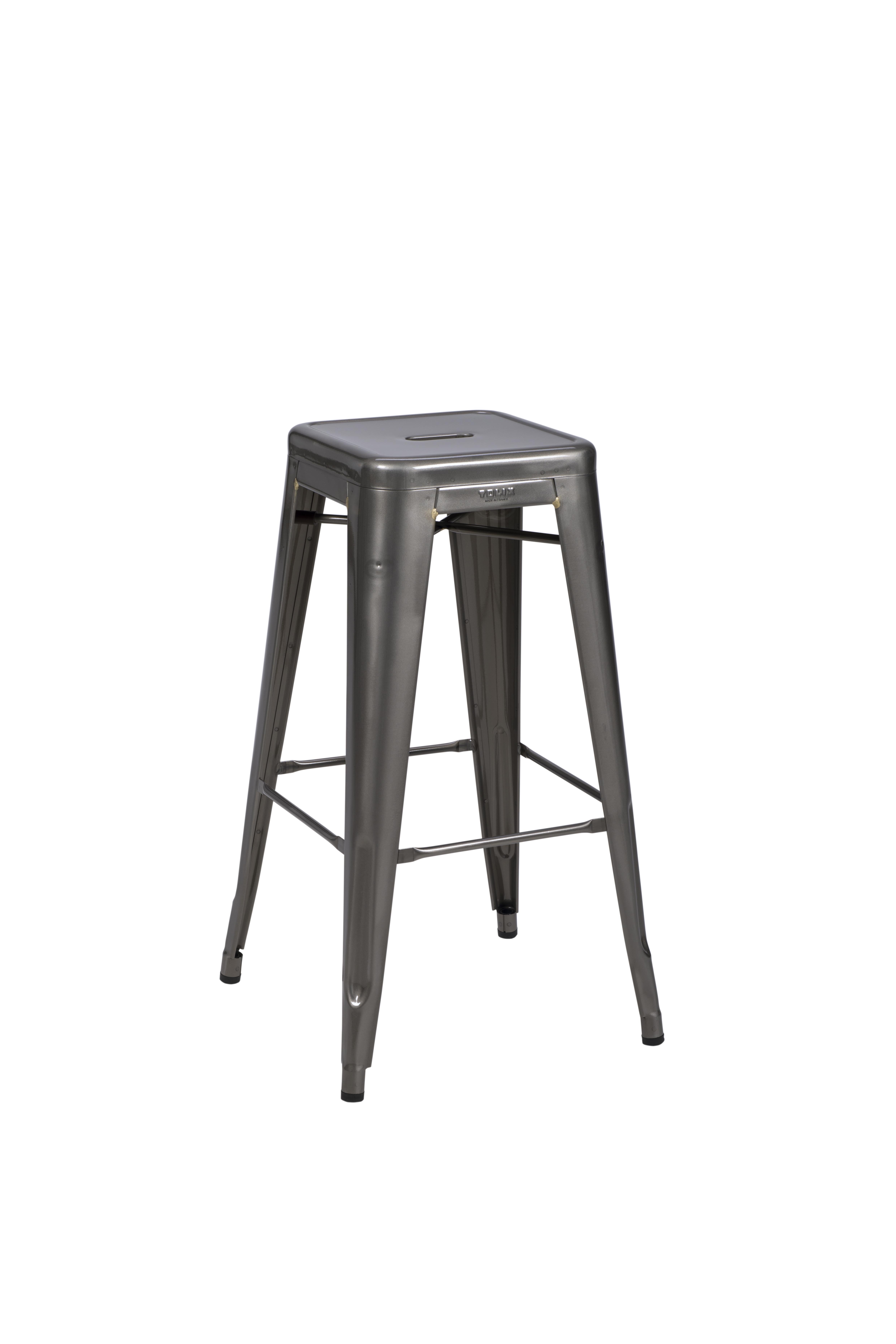 For Sale: Gray (Vernis Brilliant) H Stool 75 in Essential Colors by Chantal Andriot and Tolix 2