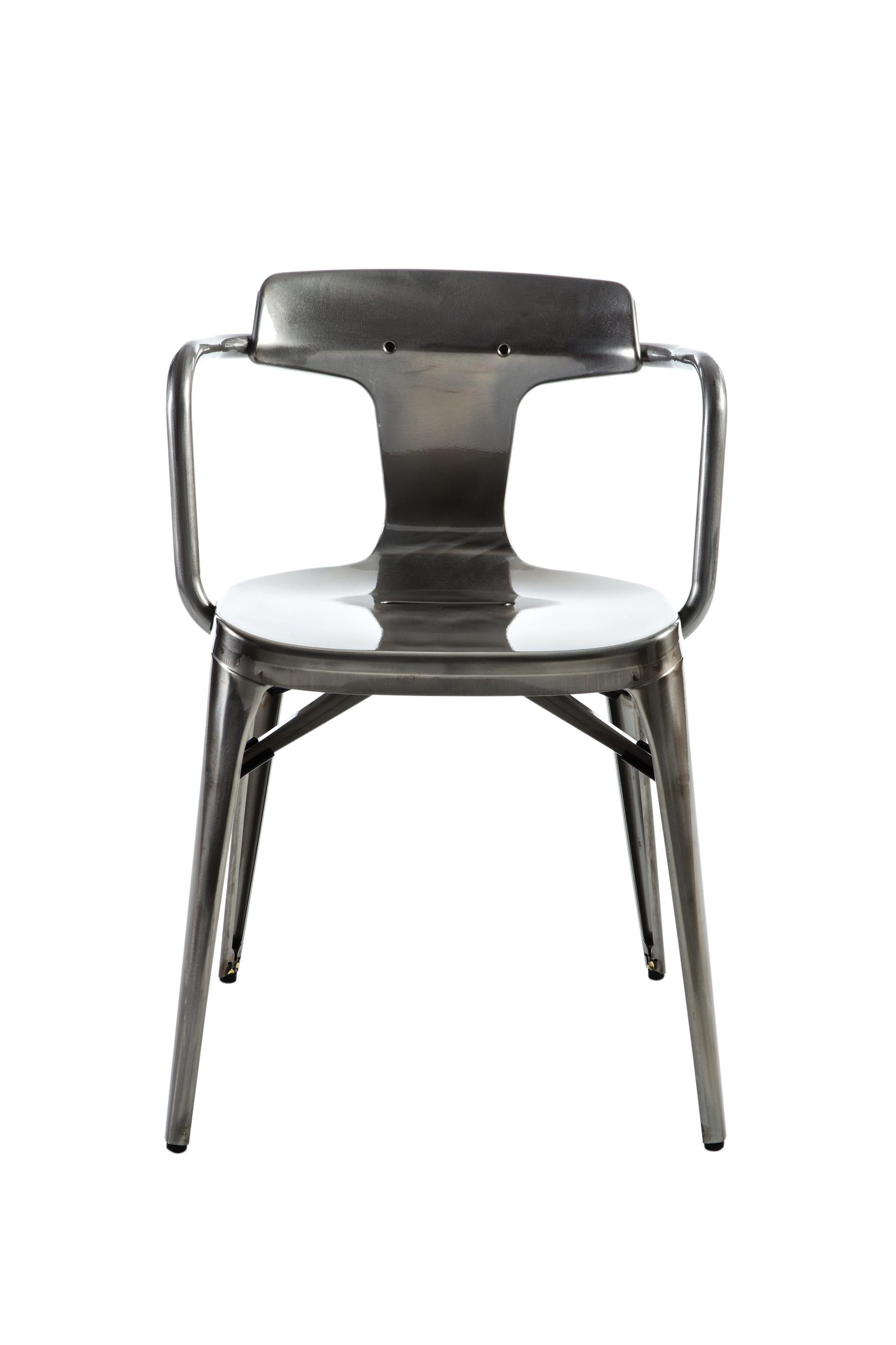 For Sale: Gray (Vernis Brilliant) T14 Chair in Essential Colors by Patrick Norguet and Tolix 2