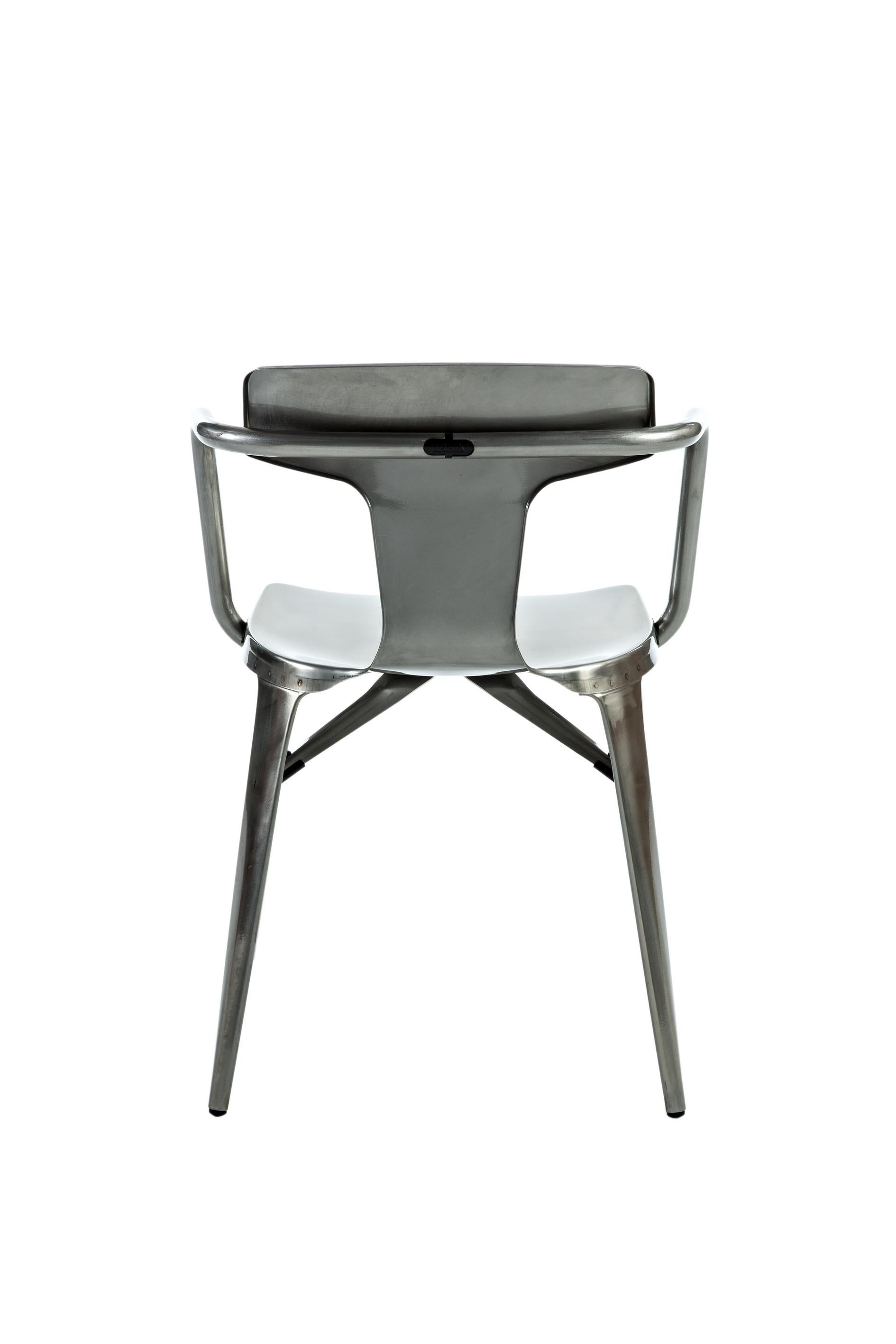 For Sale: Gray (Vernis Brilliant) T14 Chair in Essential Colors by Patrick Norguet and Tolix 3