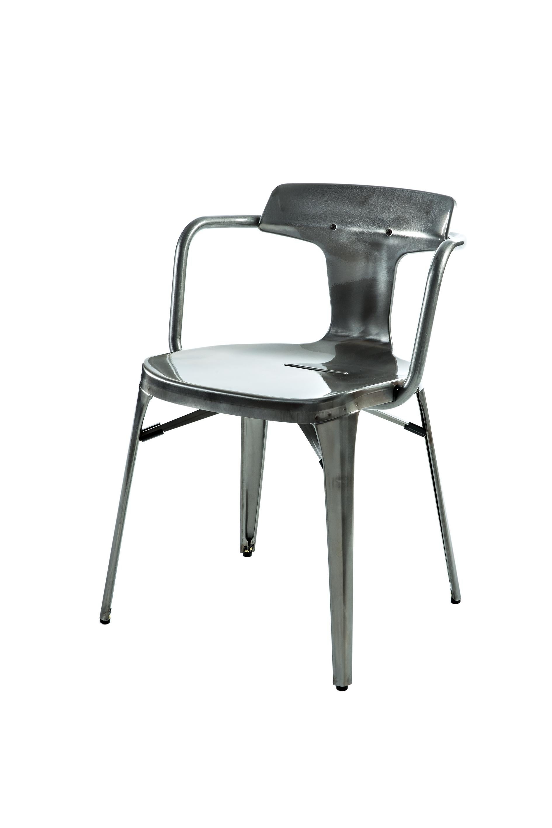 For Sale: Gray (Vernis Brilliant) T14 Chair in Essential Colors by Patrick Norguet and Tolix 4