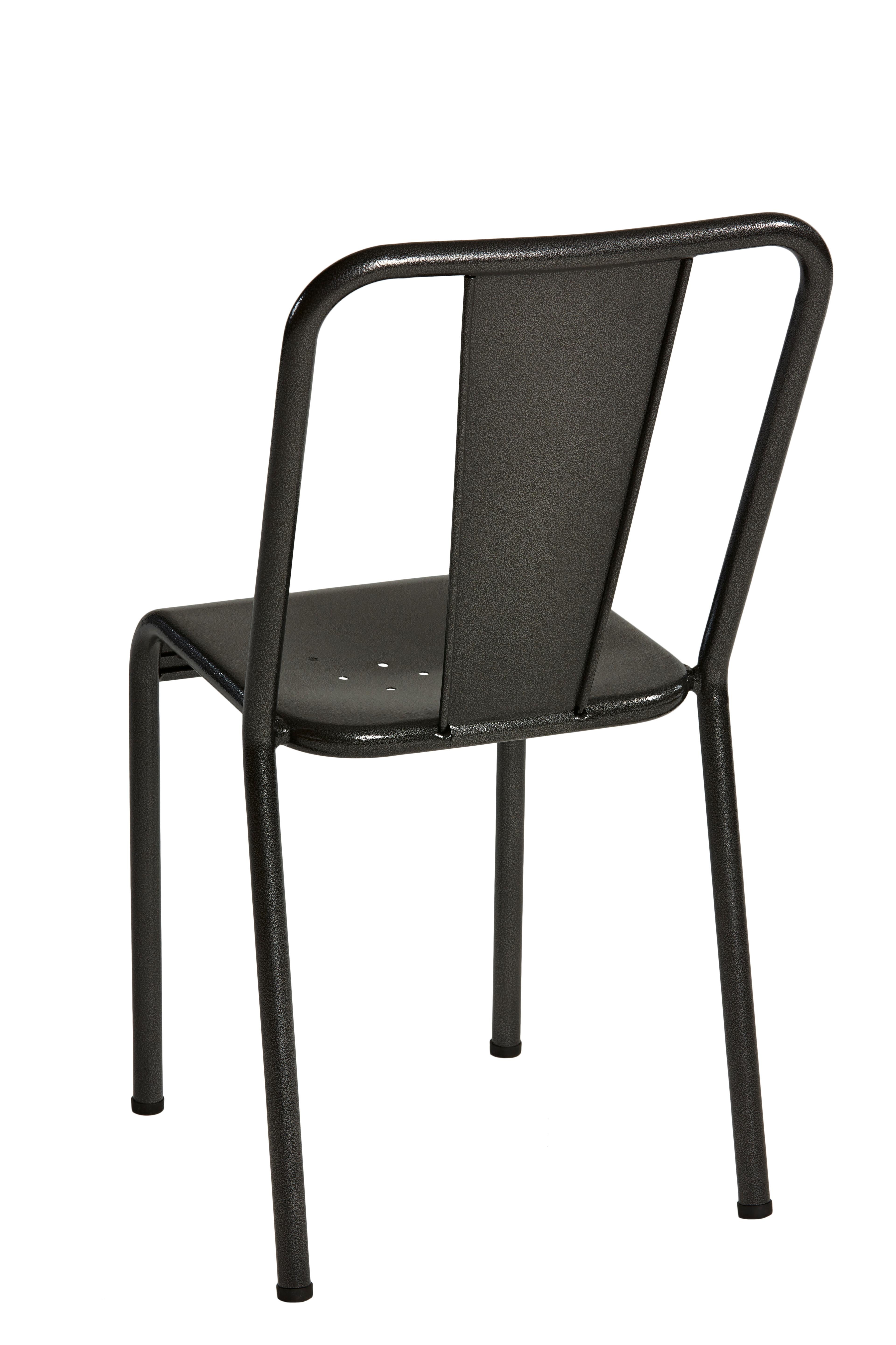 For Sale: Gray (Gris Martelé) T37 Chair in Pop Colors by Xavier Pauchard and Tolix 4