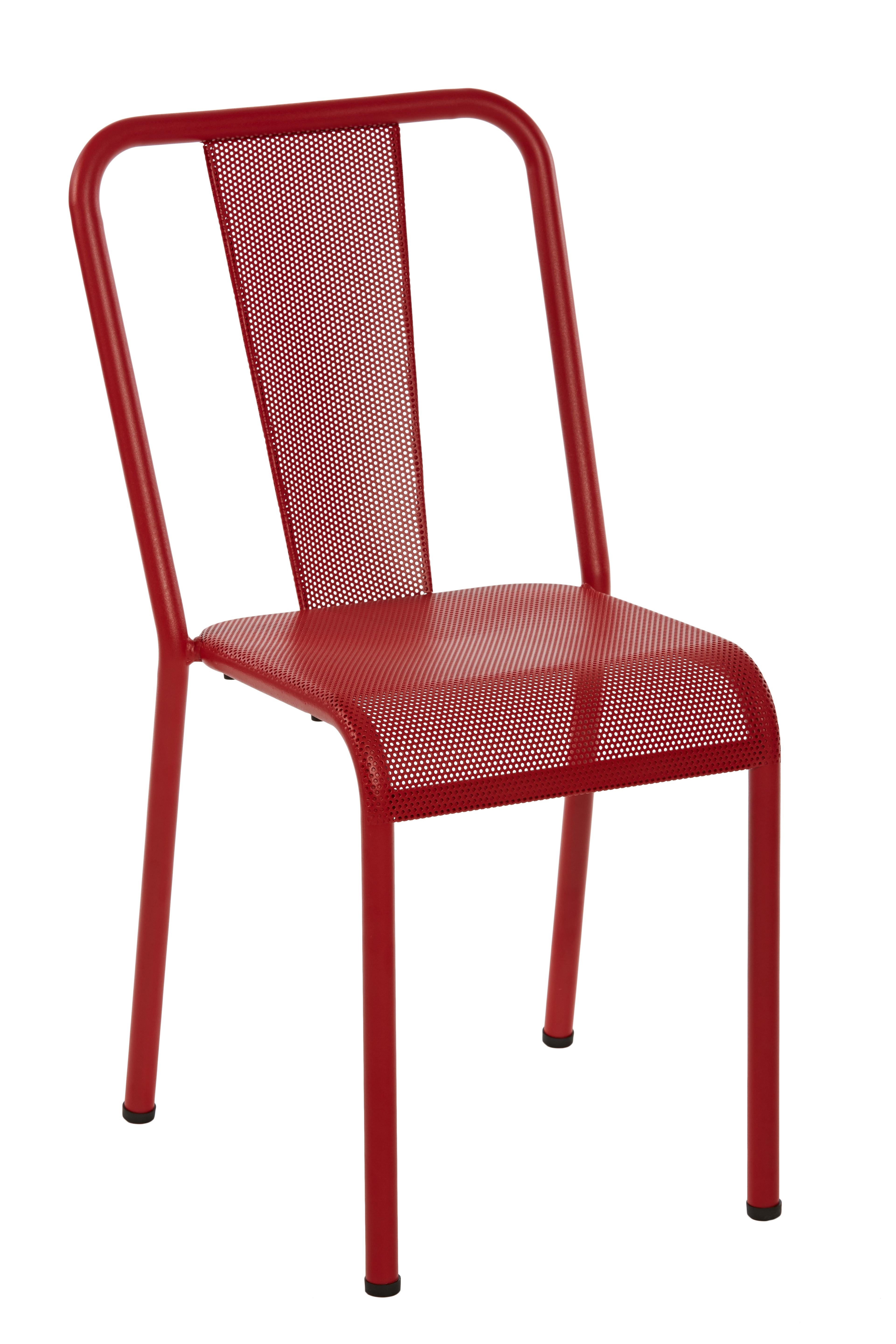For Sale: Red (Piment) T37 Perforated Chair in Essential Colors by Xavier Pauchard and Tolix 2