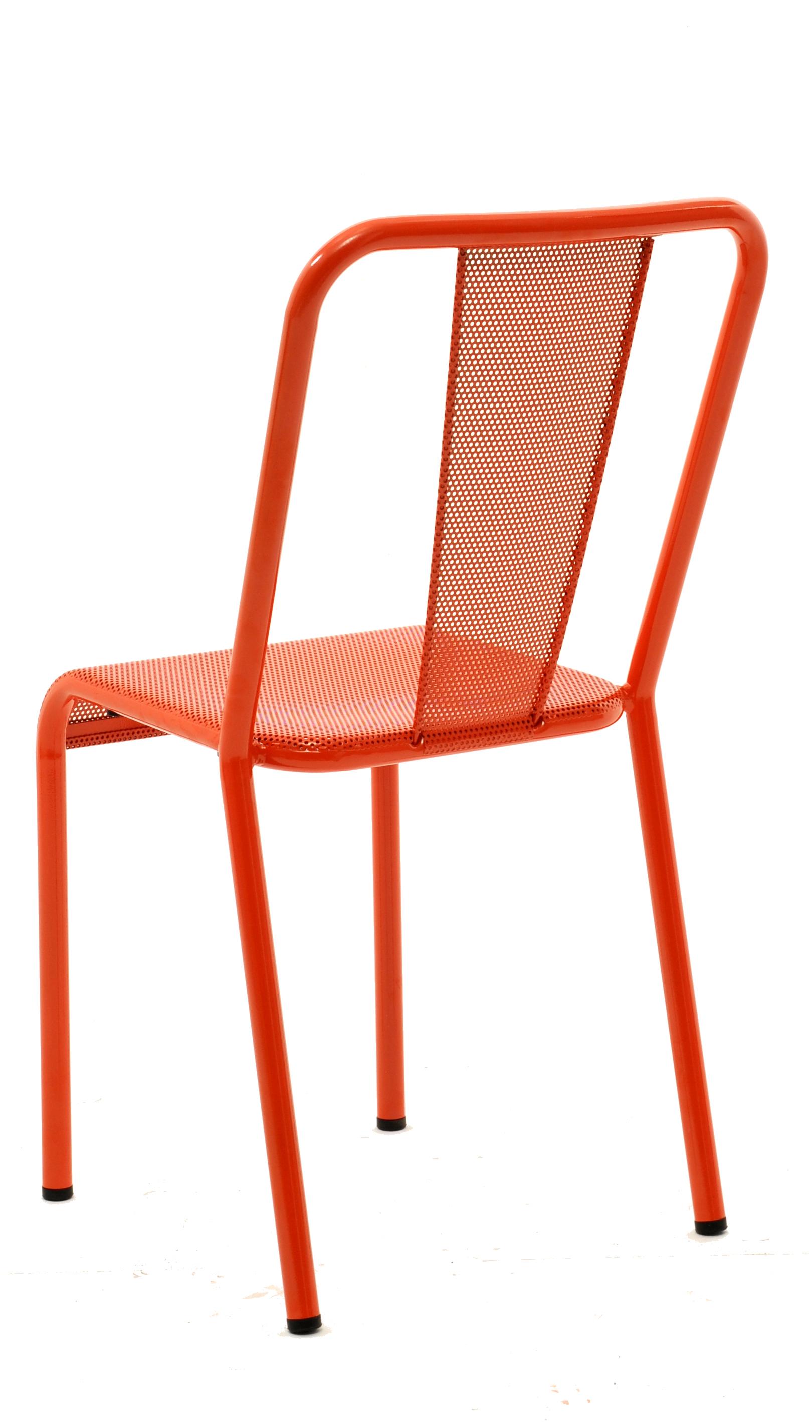 For Sale: Orange (Potiron) T37 Perforated Chair in Essential Colors by Xavier Pauchard and Tolix 2