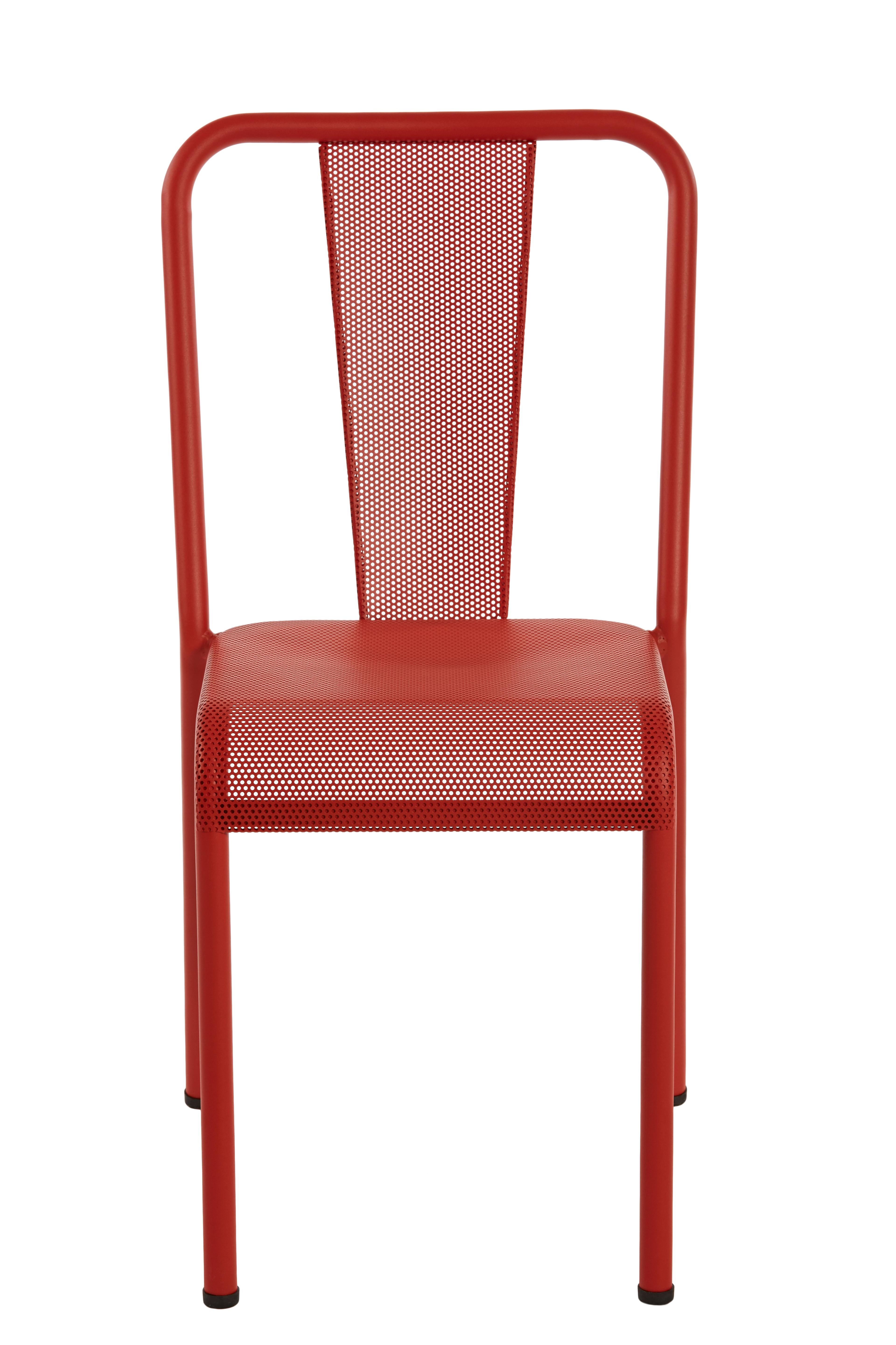 For Sale: Red (Poivron) T37 Perforated Chair in Essential Colors by Xavier Pauchard and Tolix 2