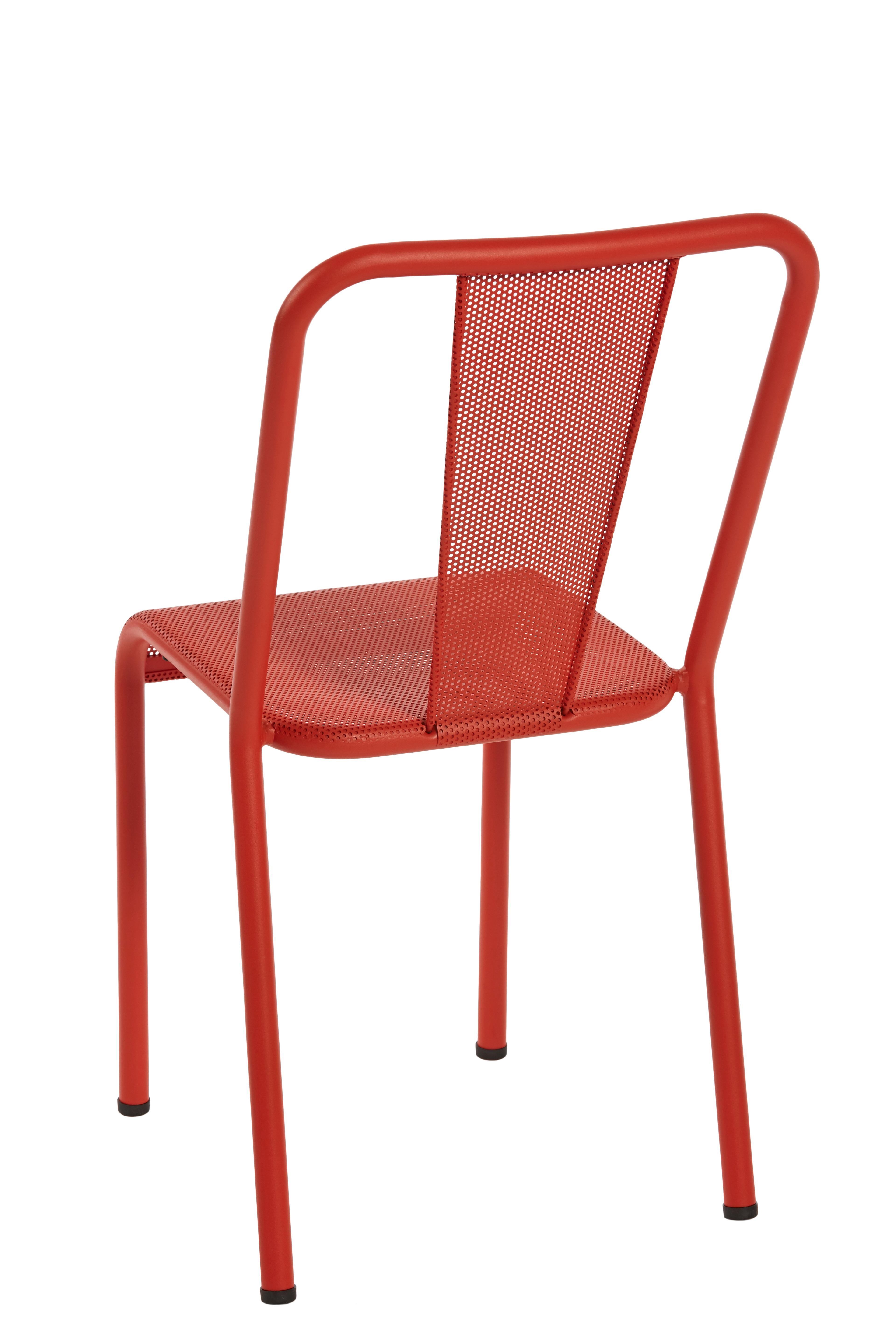 For Sale: Red (Poivron) T37 Perforated Chair in Essential Colors by Xavier Pauchard and Tolix 4