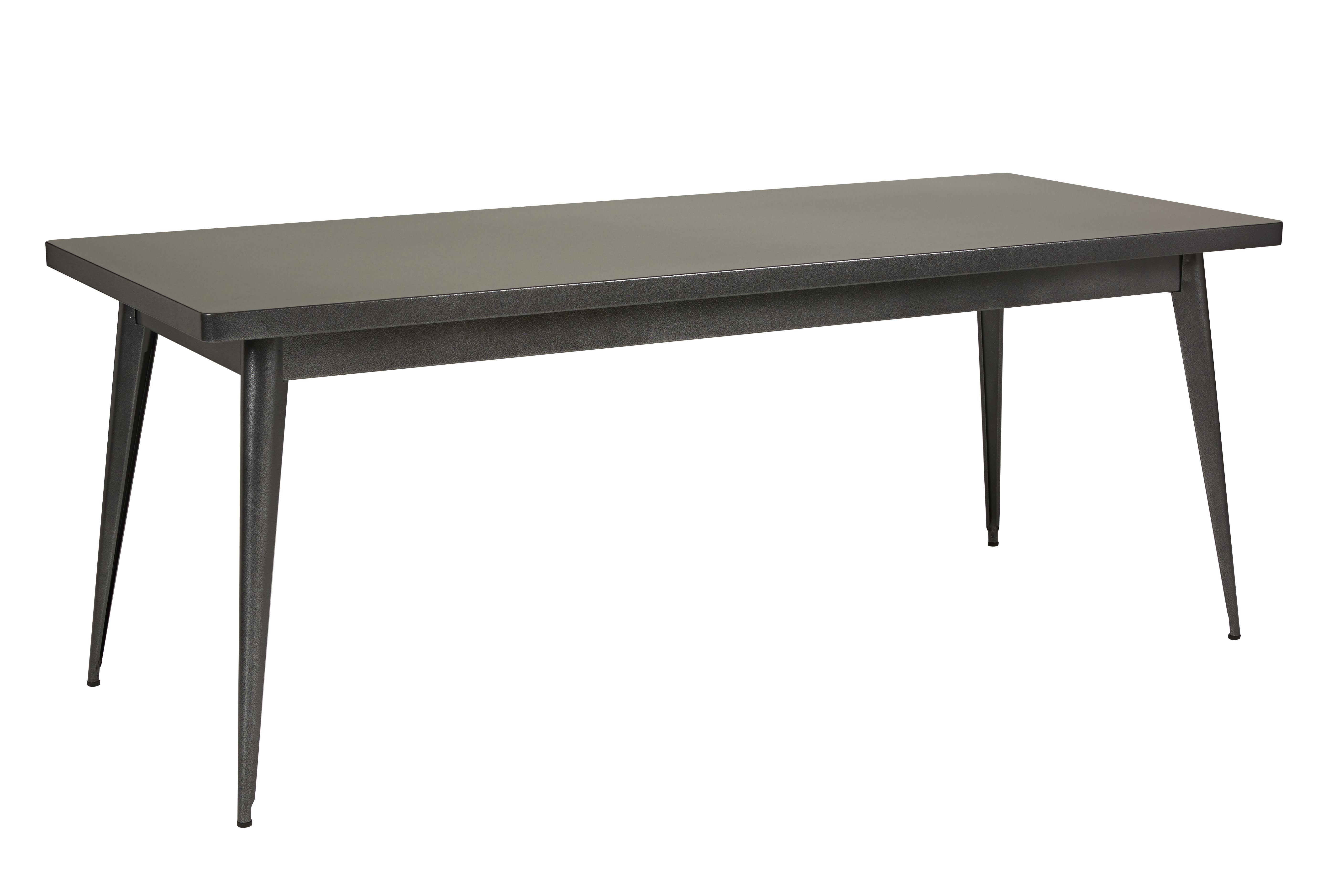 For Sale: Gray (Gris Martelé) 55 Large Table Indoor 95x200 by Jean Pauchard & Tolix 2