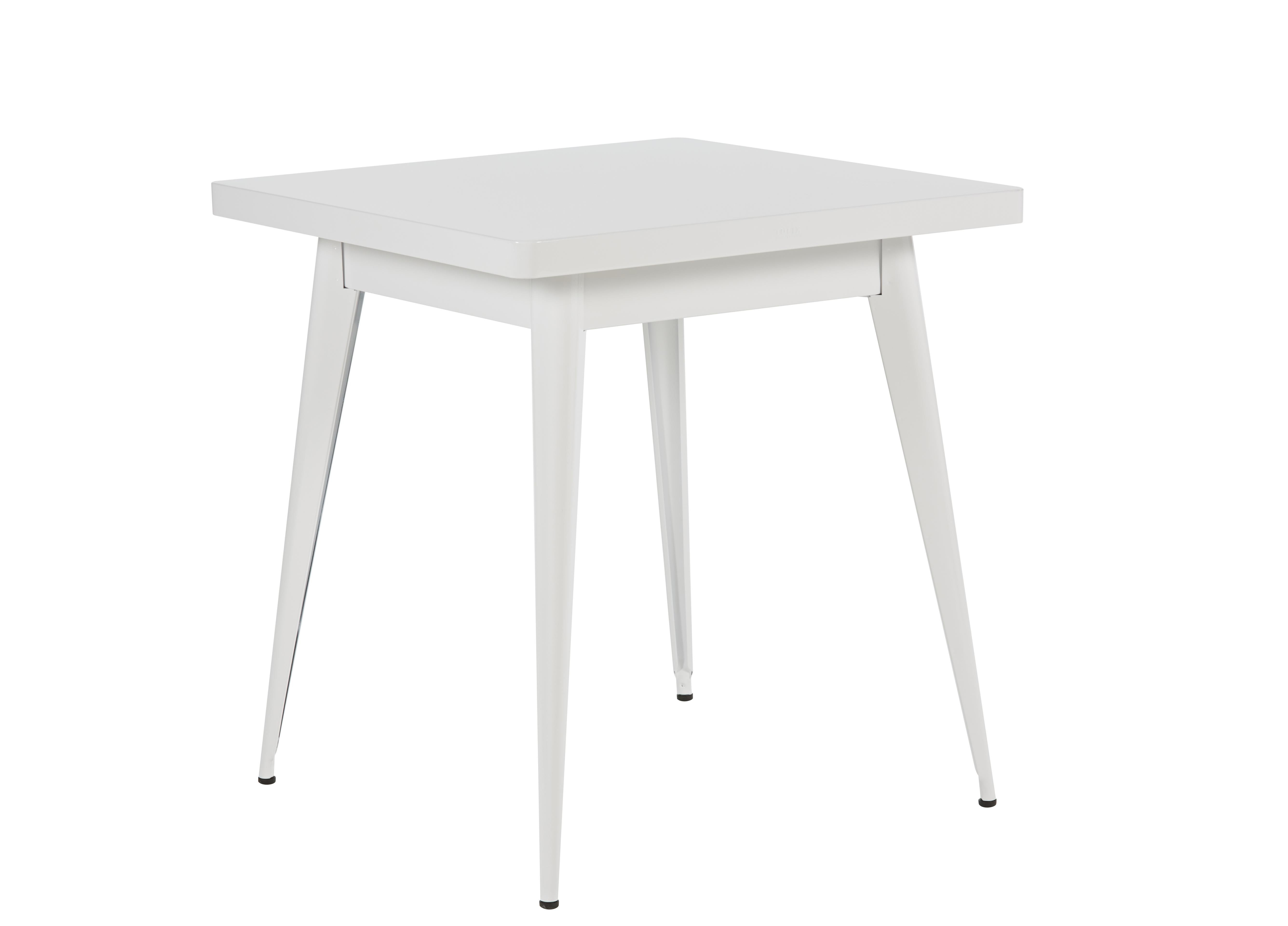 For Sale: White (Blanc) 55 Square Side Table 70x70 in Essential Colors by Jean Pauchard & Tolix 3