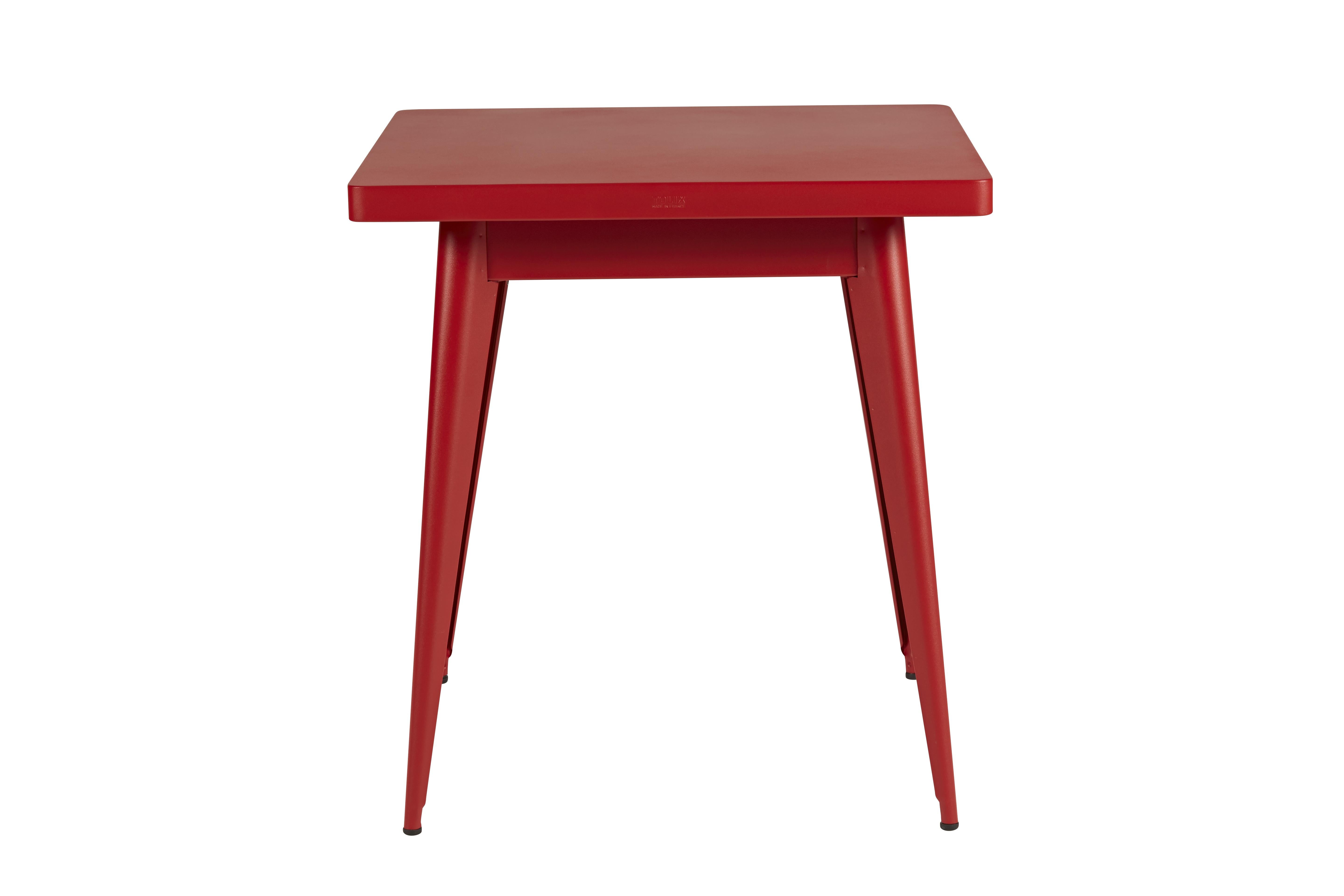 For Sale: Red (Piment) 55 Square Side Table 70x70 in Essential Colors by Jean Pauchard & Tolix