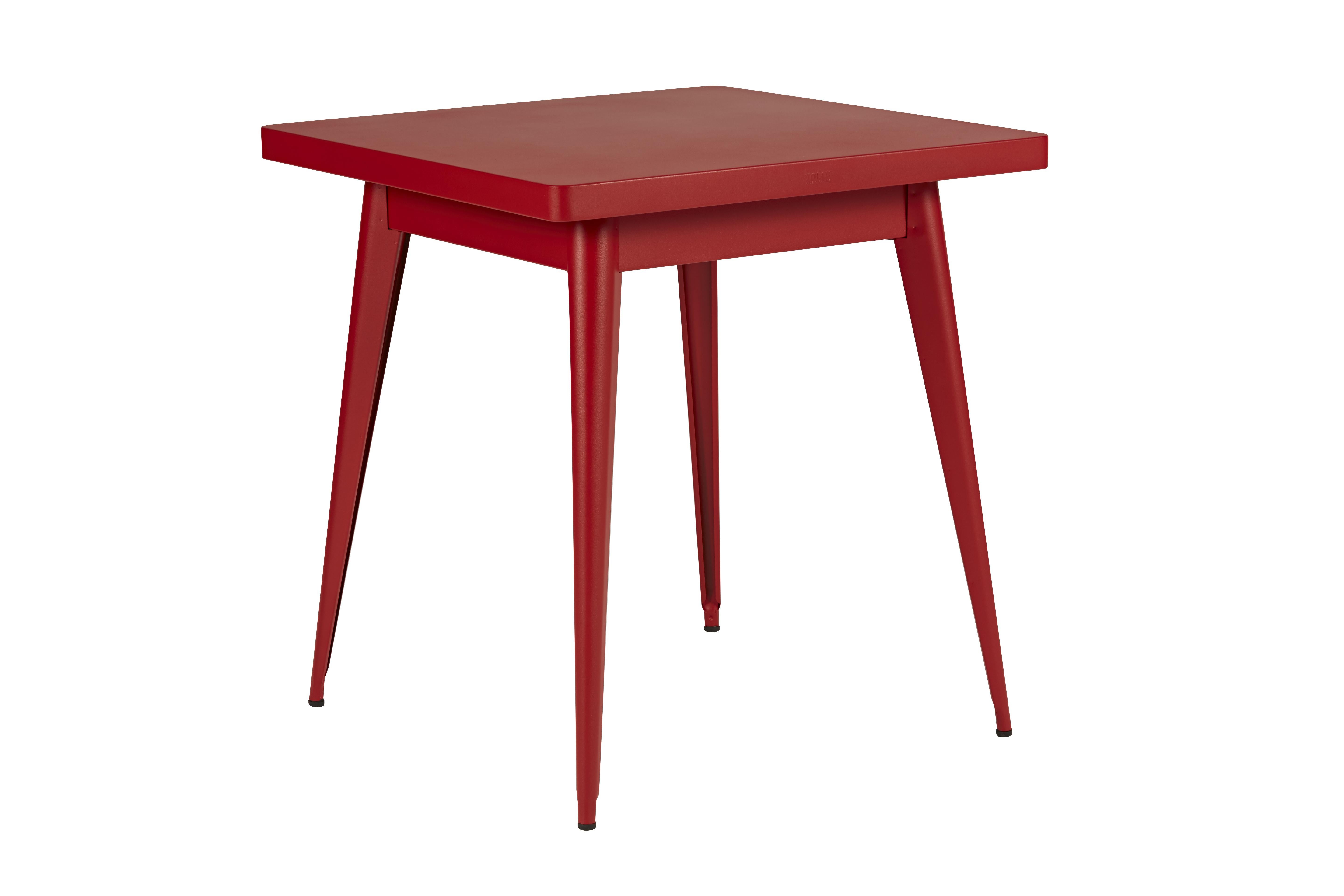 For Sale: Red (Piment) 55 Square Side Table 70x70 in Essential Colors by Jean Pauchard & Tolix 2