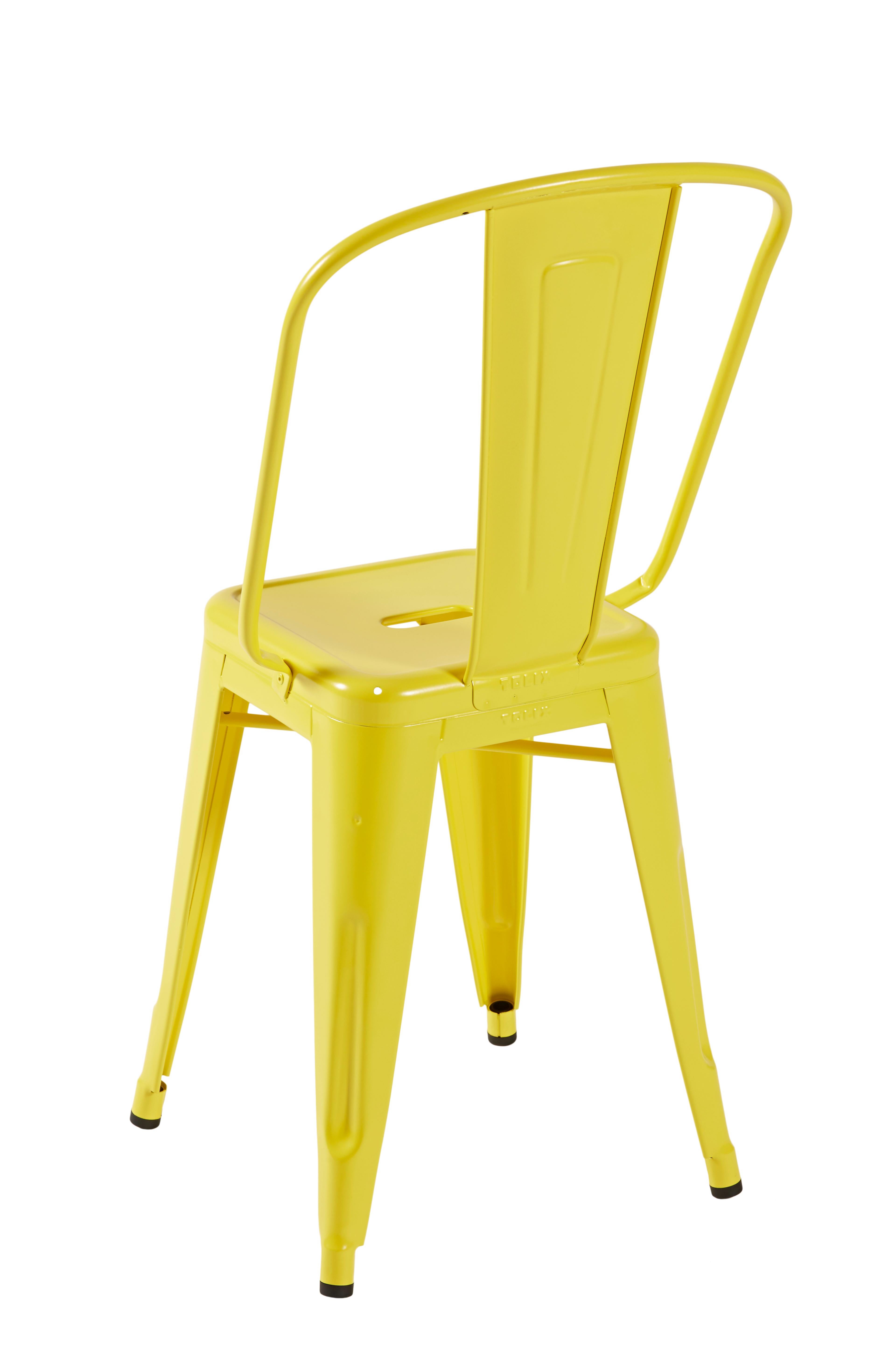 For Sale: Yellow (Citron) HGD Stool 50 in with High Back in Essential Colors by Tolix 4