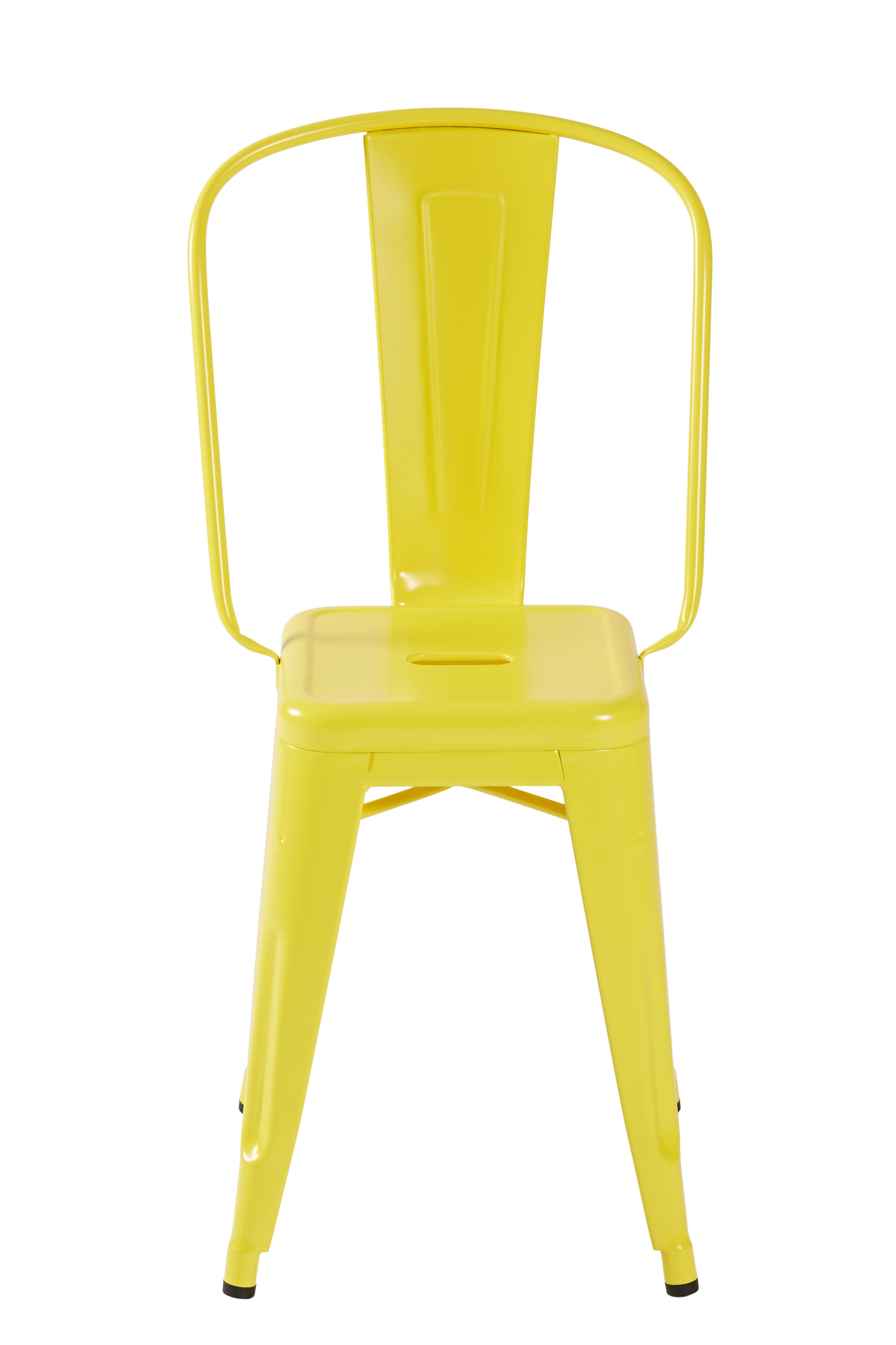 For Sale: Yellow (Citron) HGD Stool 50 in with High Back in Essential Colors by Tolix 2