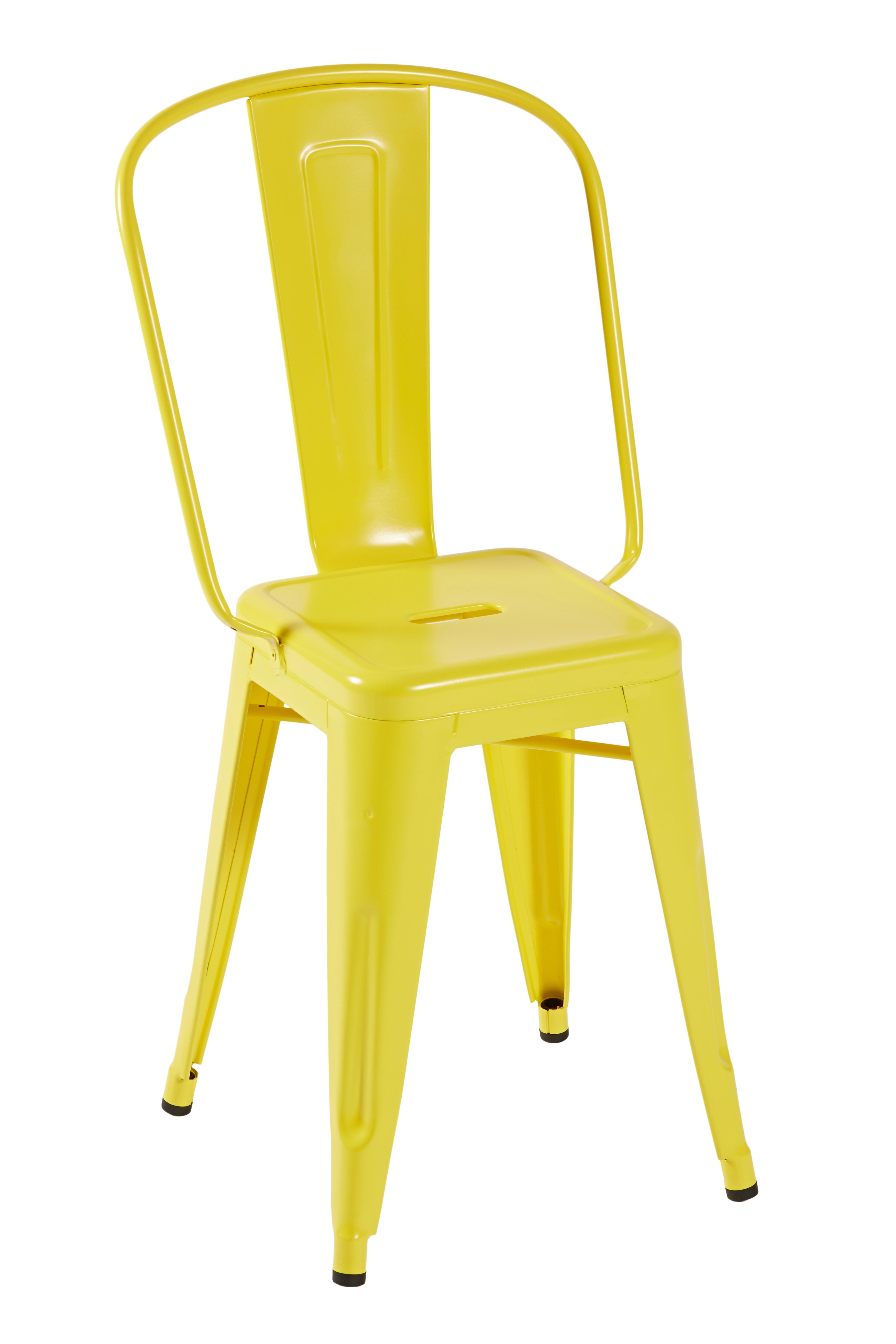 For Sale: Yellow (Citron) HGD Stool 50 in with High Back in Essential Colors by Tolix 3
