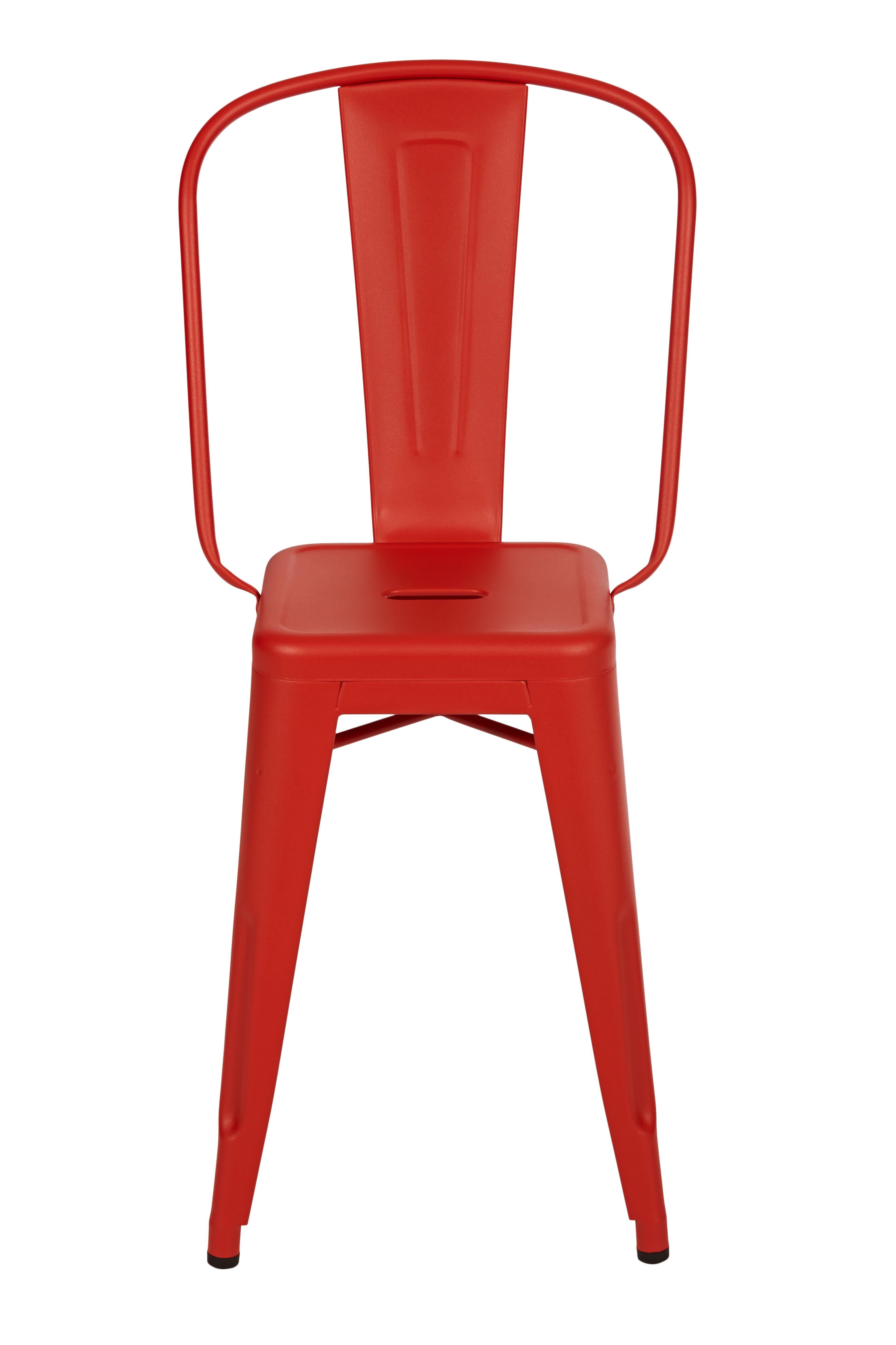 For Sale: Red (Poivron) HGD Stool 65 with High Back in Essential Colors by Tolix 2