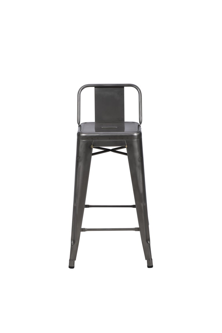 H Stool 65 With Low Back In Essential Colors By Tolix H Stool 65 With Low Back In Essential Colors By Tolix