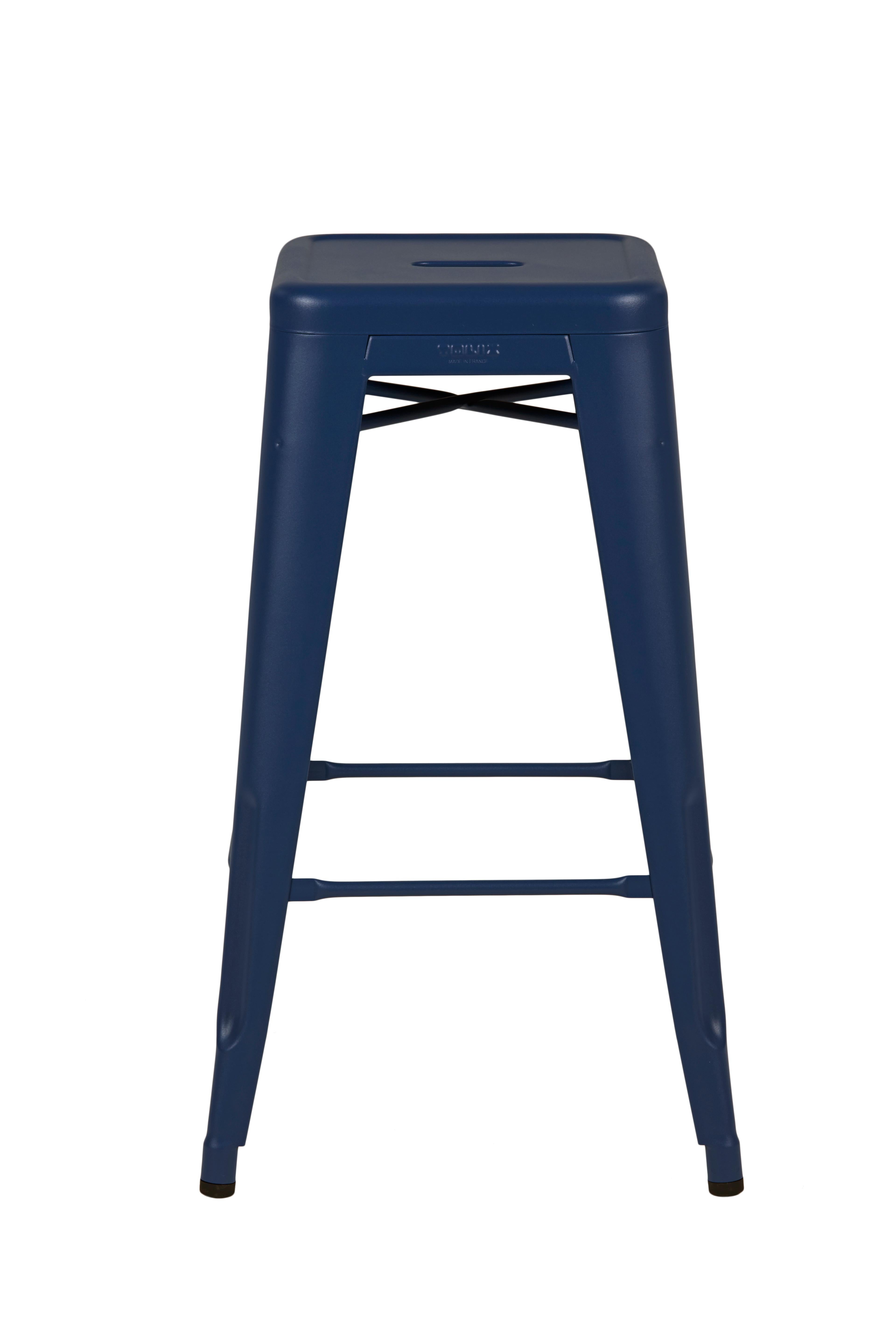 For Sale: Blue (Myrtille) H Stool 70 in Pop Colors by Chantal Andriot and Tolix 2