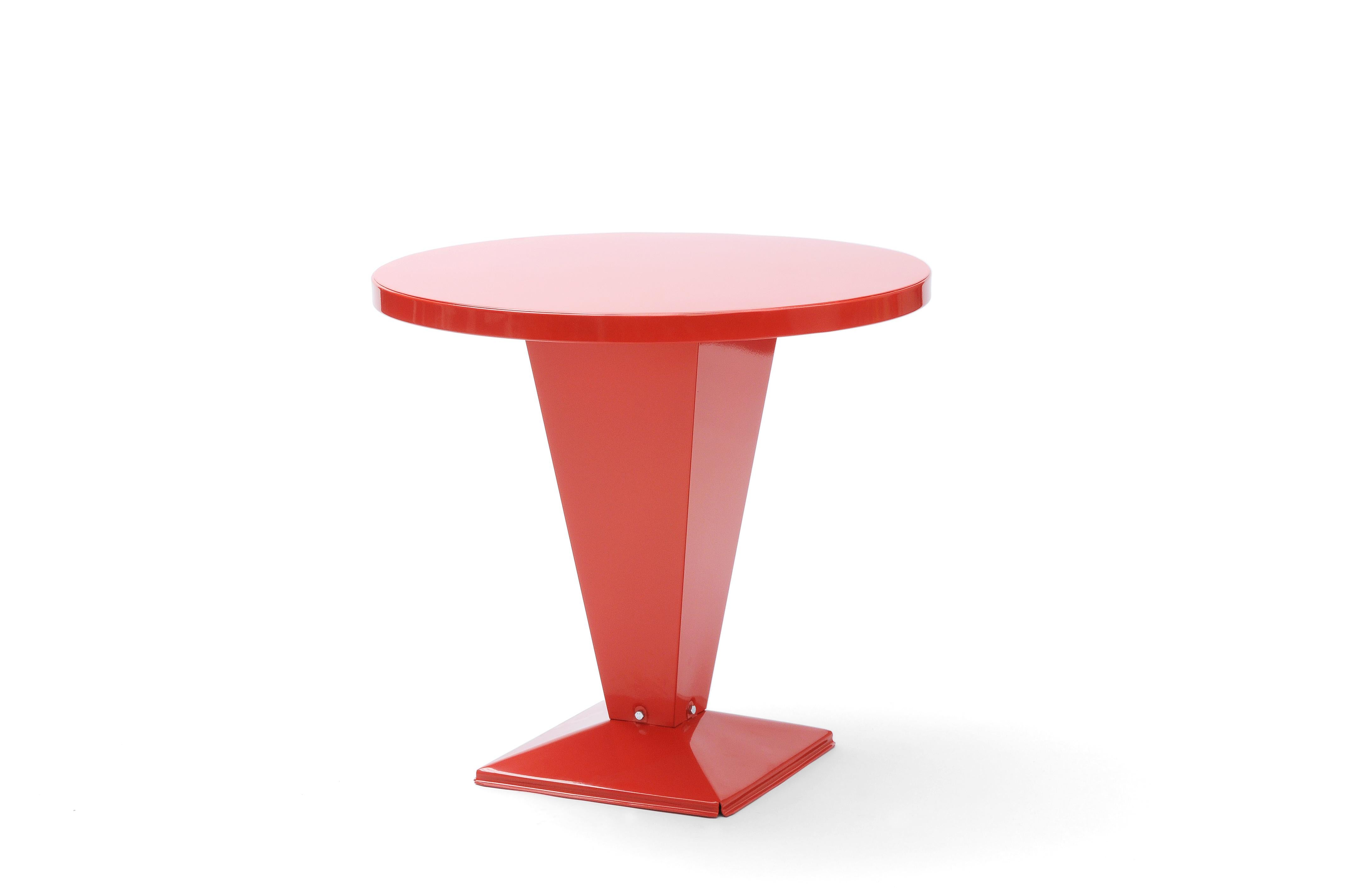 For Sale: Red (Poivron) Kub Round Table 80 in Essential Colors by Xavier Pauchard & Tolix 2