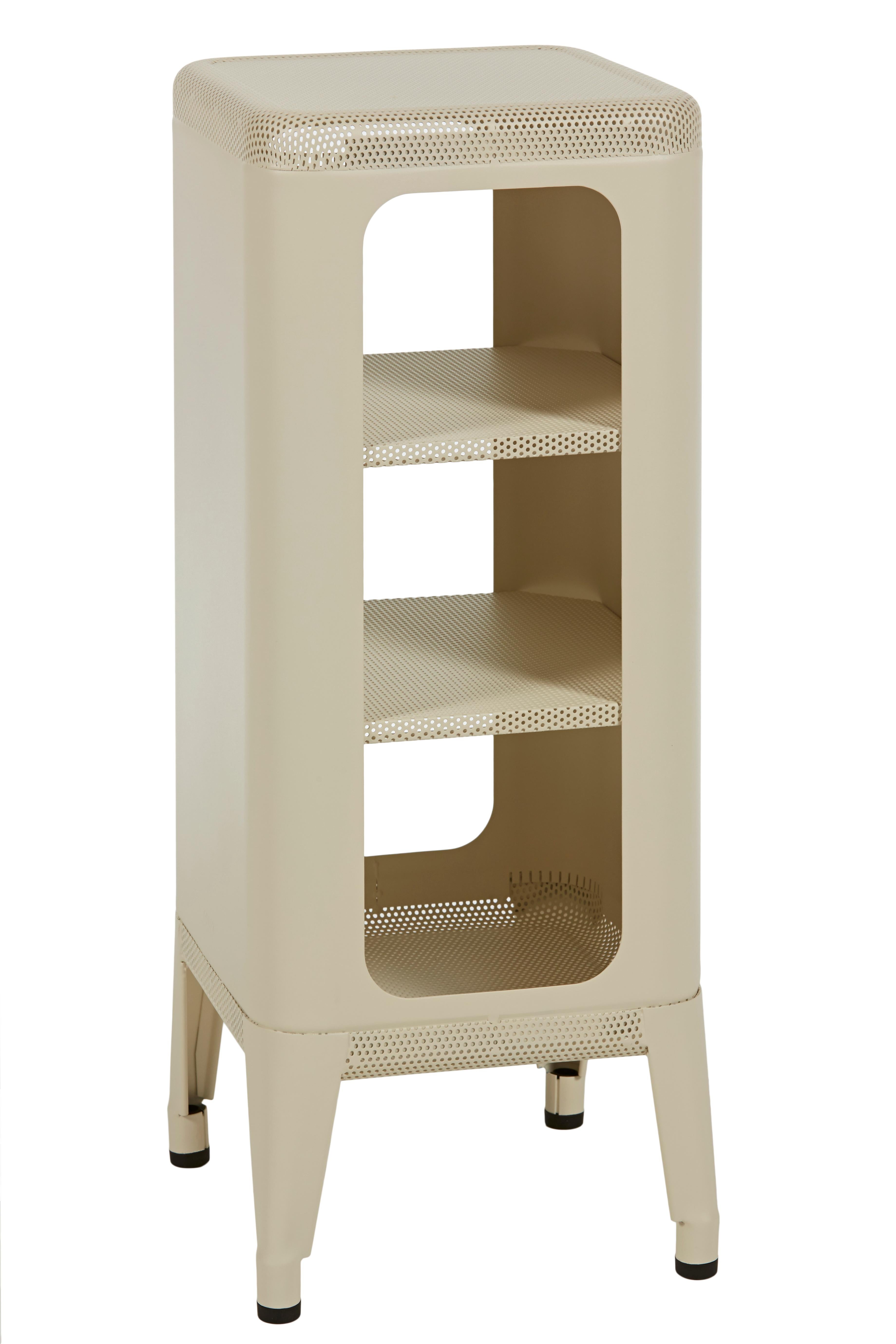 For Sale: White (Ivoire) Stool Shelf 750 Perforated in Essential Colors by Frederic Gaunet and Tolix 3