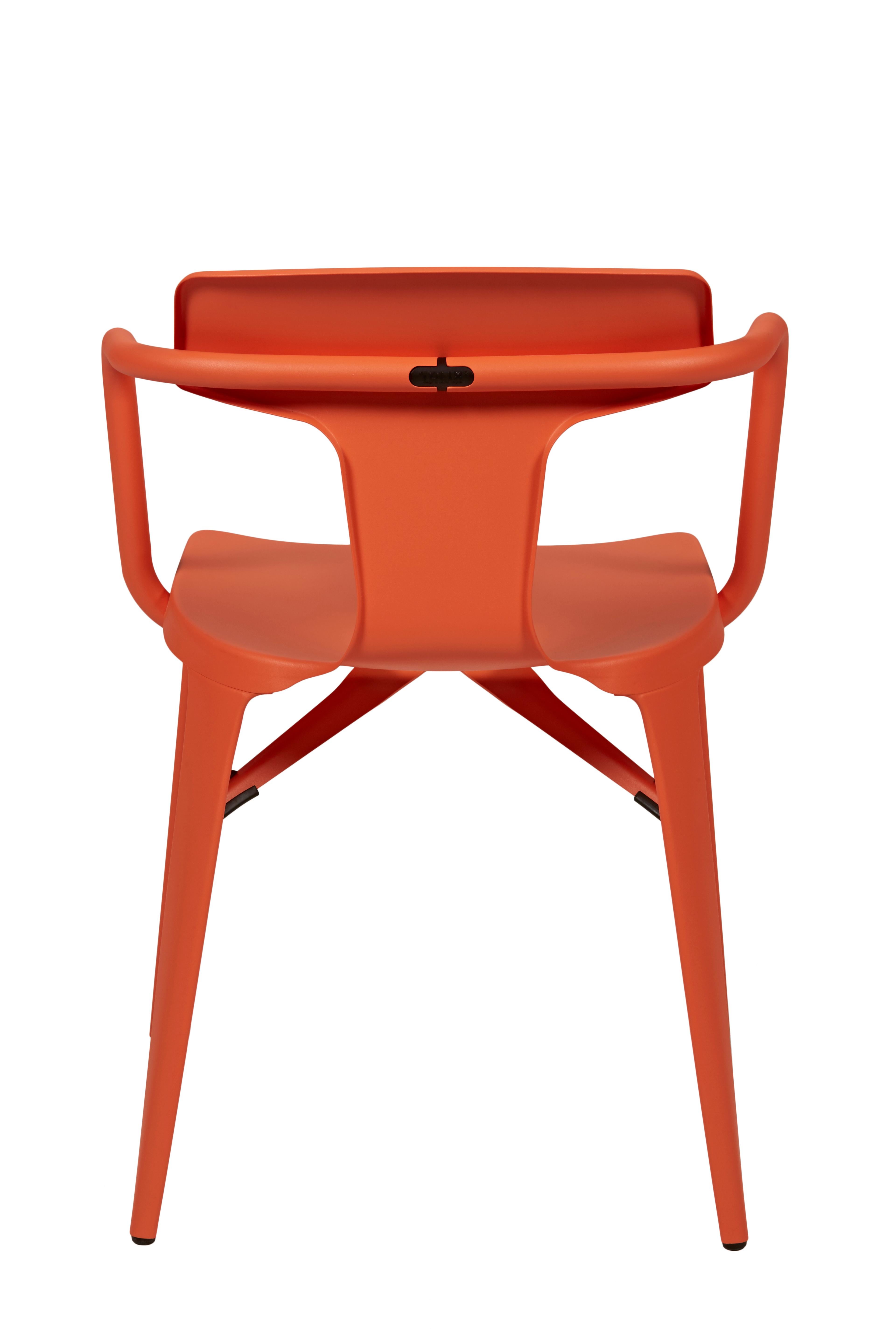 For Sale: Pink (Corail) T14 Chair in Pop Colors by Patrick Norguet and Tolix 4