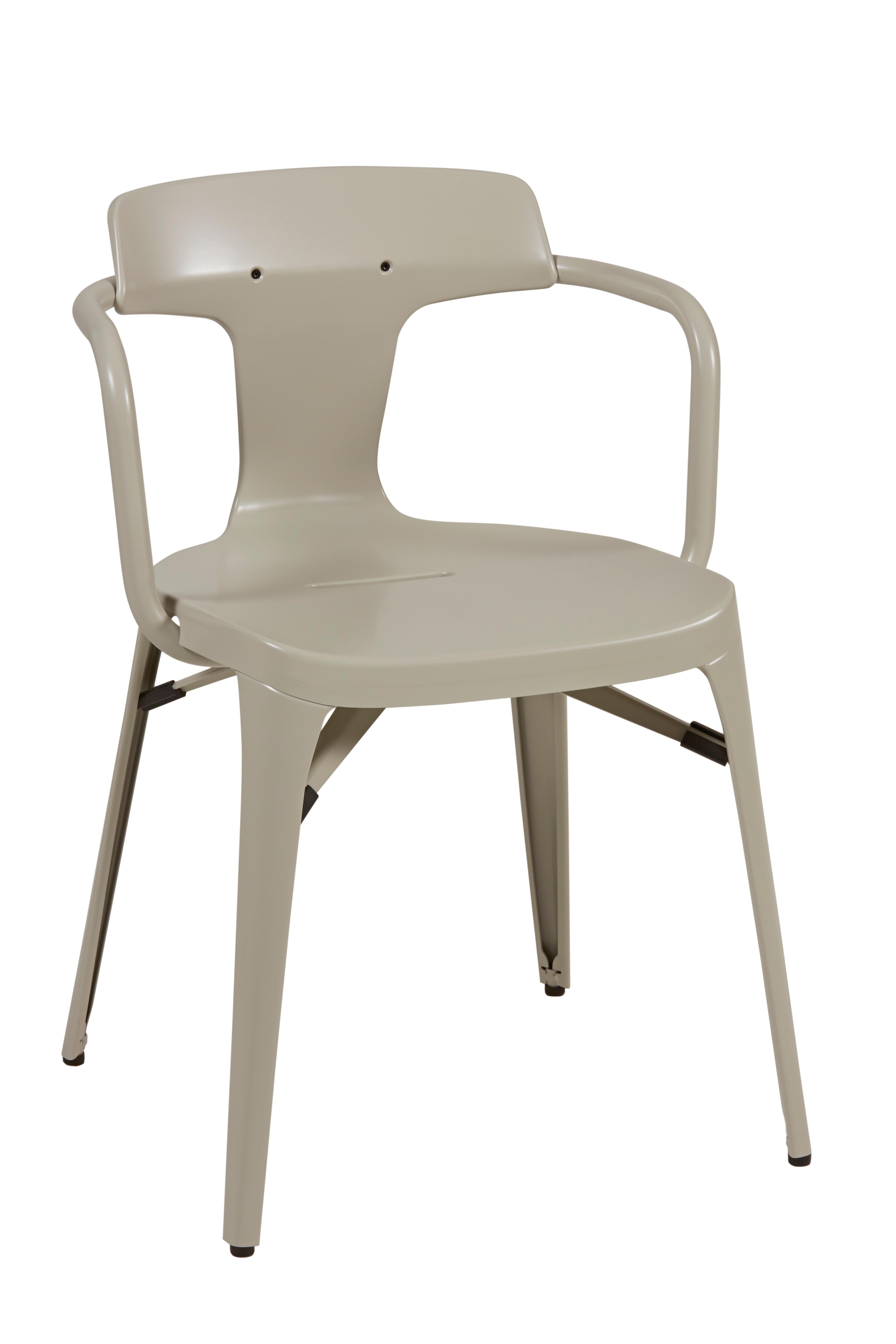 For Sale: Beige (Gris Soie) T14 Chair in Pop Colors by Patrick Norguet and Tolix 3