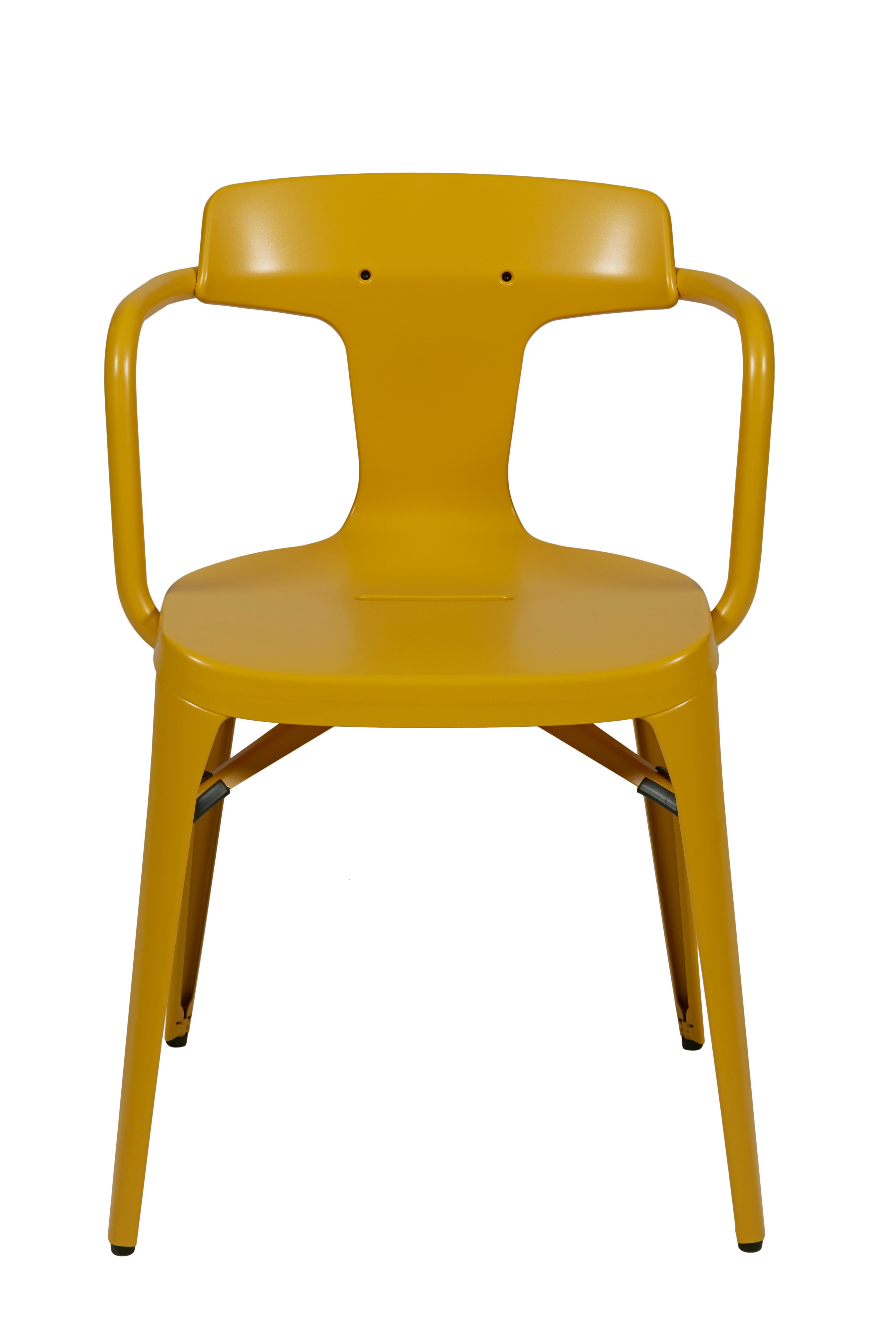 For Sale: Orange (Jaune Moutarde) T14 Chair in Pop Colors by Patrick Norguet and Tolix
