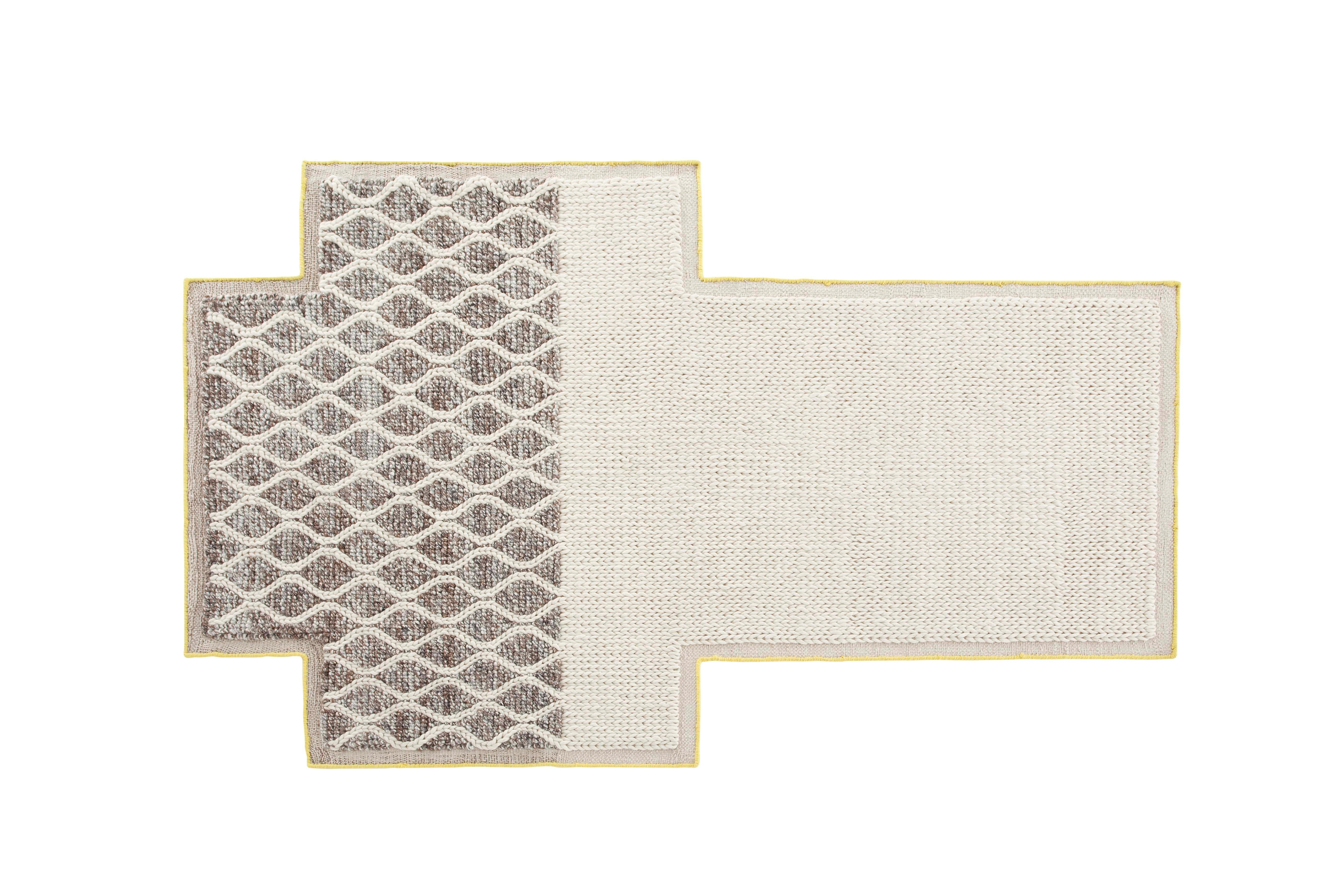 For Sale:  (White) GAN Mangas Space Polygon Rug in Wool