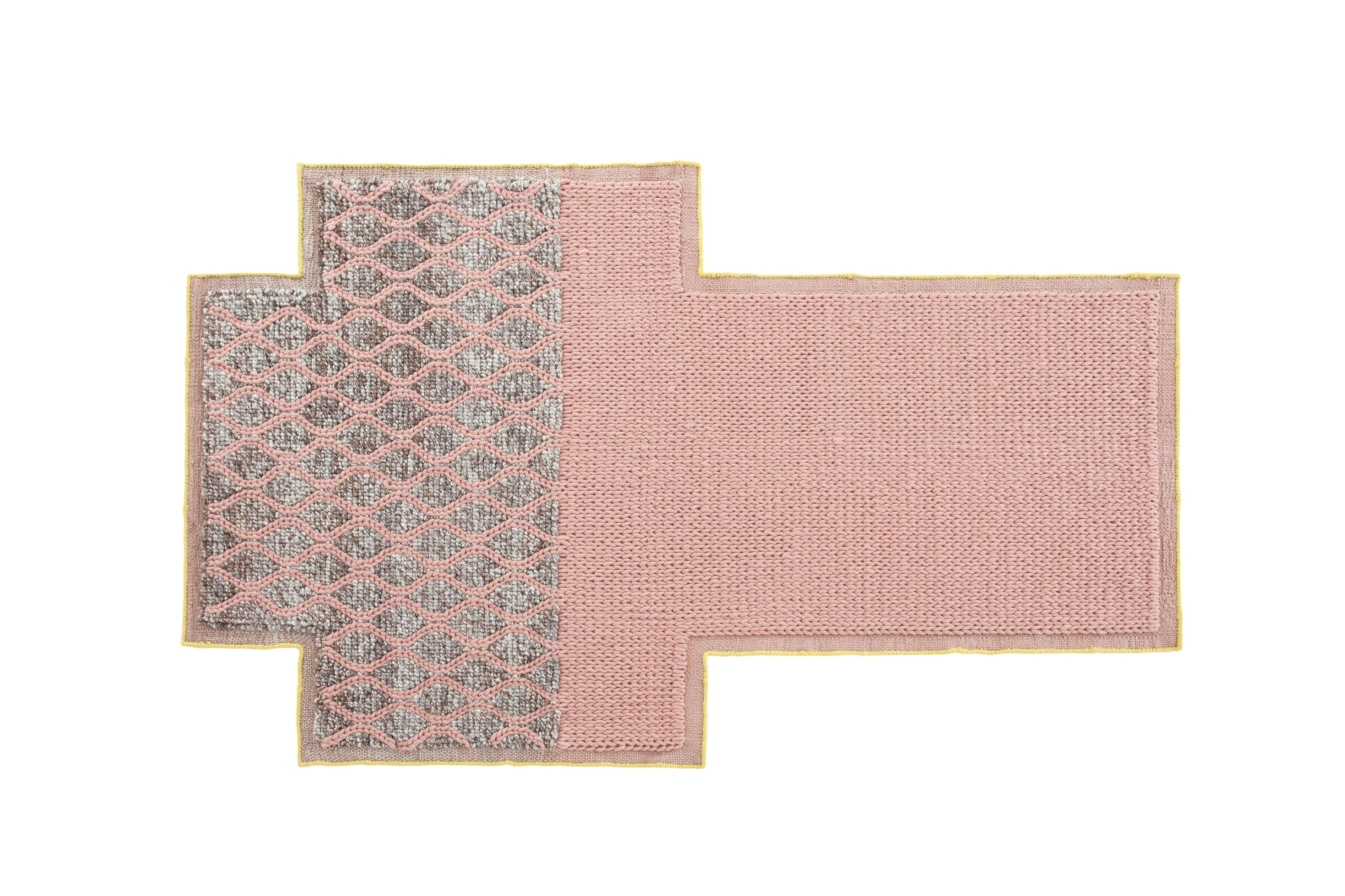 For Sale:  (Pink) GAN Mangas Space Polygon Rug in Wool