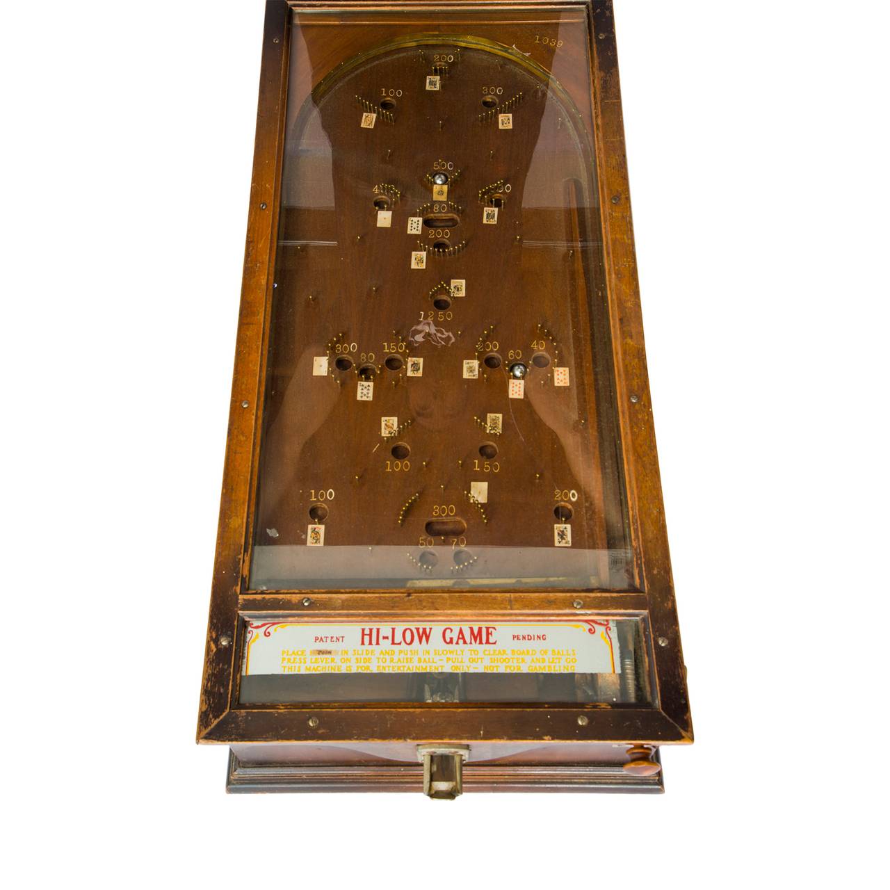 1932 Dallas Novelty Antique HiLow Pinball Game For Sale at 1stDibs