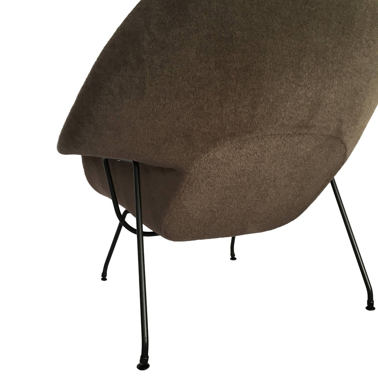 Loro Piana Alpaca Wool 'Womb' Chair by Eero Saarinen for Knoll Associates In Excellent Condition In Los Angeles, CA
