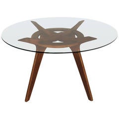 Adrian Pearsall for Craft Associates Glass Top Dining Table