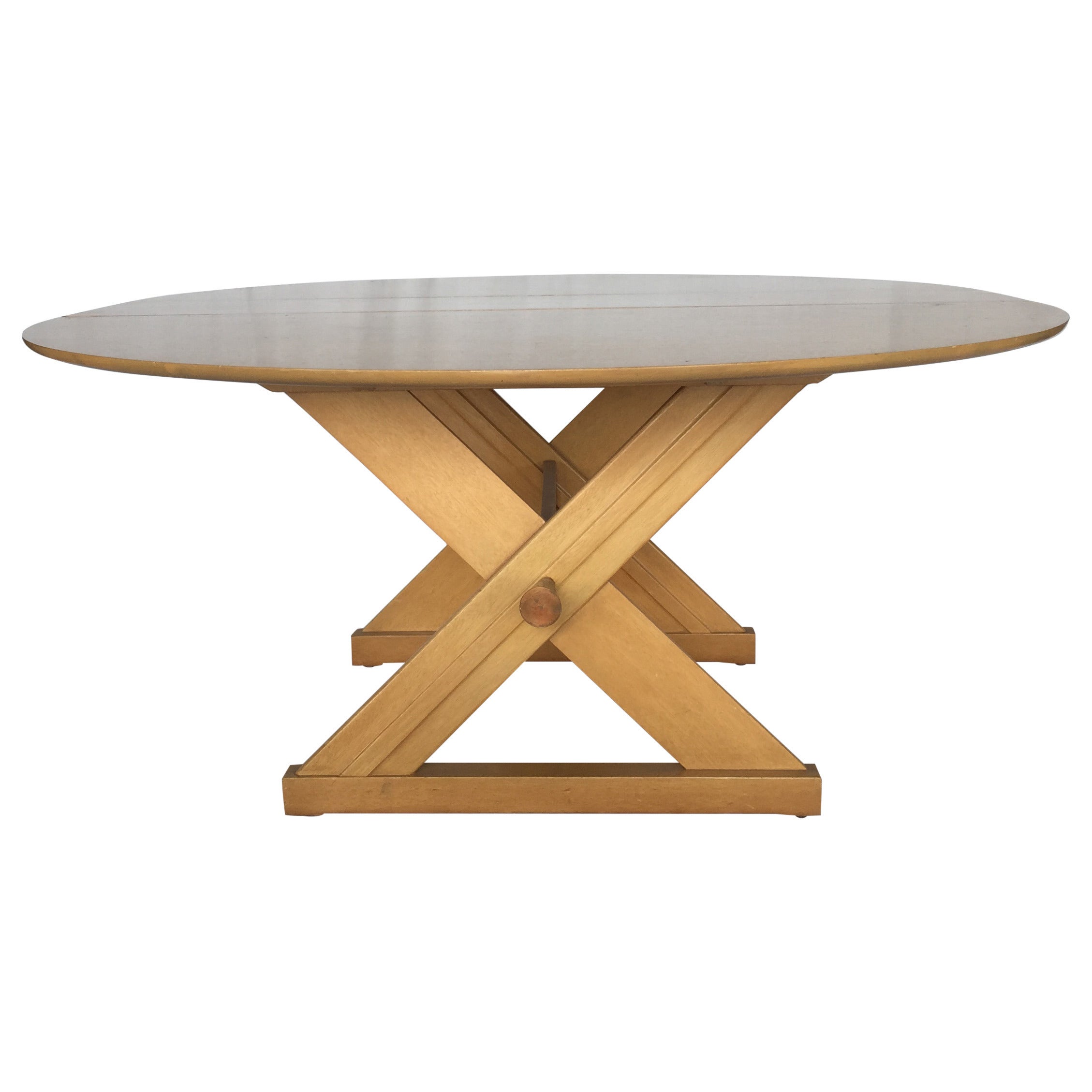 Paul Laszlo for Brown-Saltman Dining or Game Table with Copper Accents