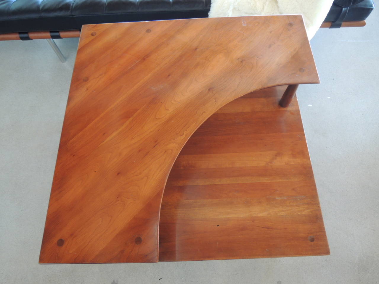 Mid-Century Modern Danish Modern Corner Cocktail Table