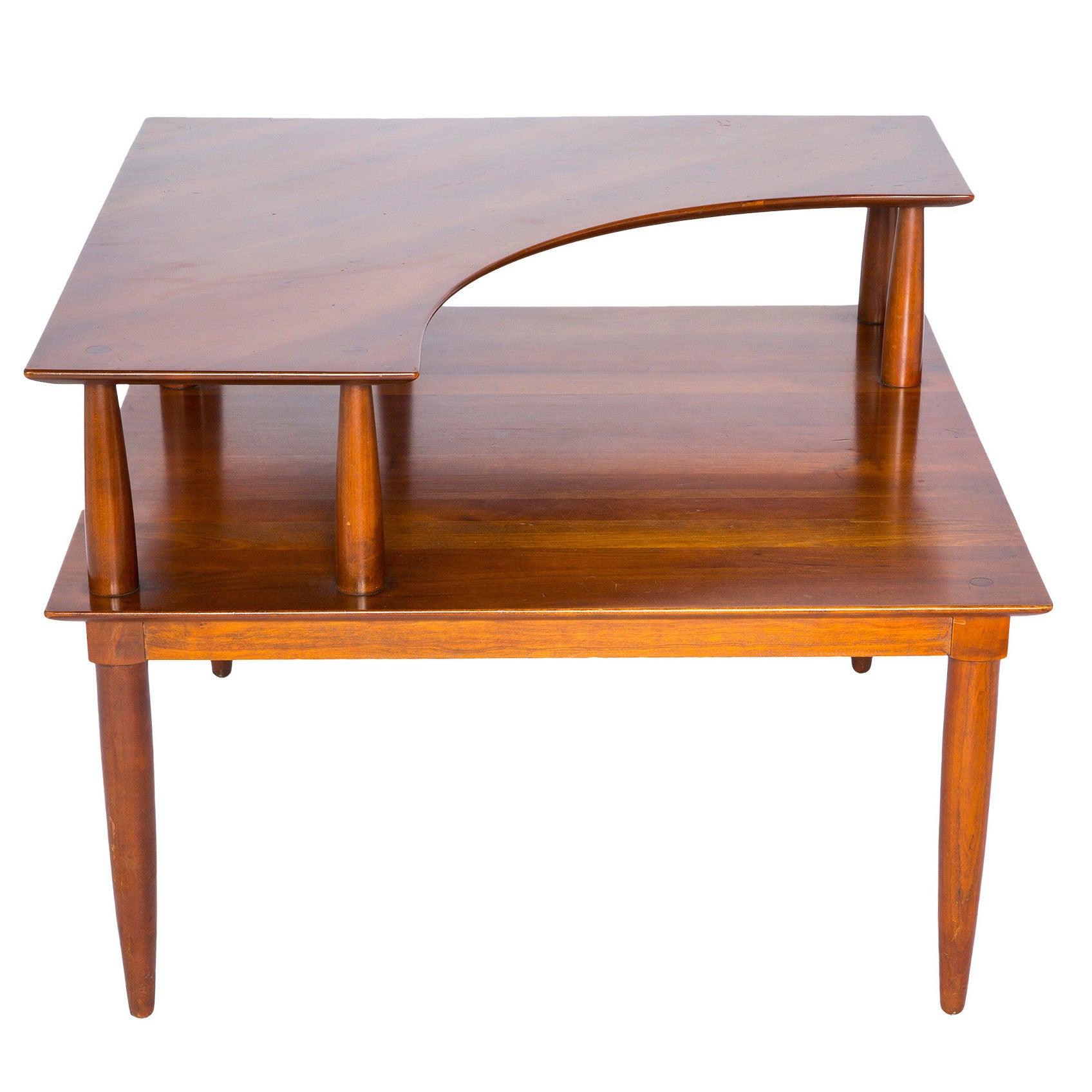 Danish Modern Corner Cocktail Table
