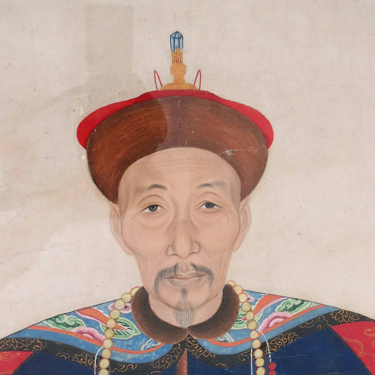 Glass Vintage Chinese Ancestor Portraits