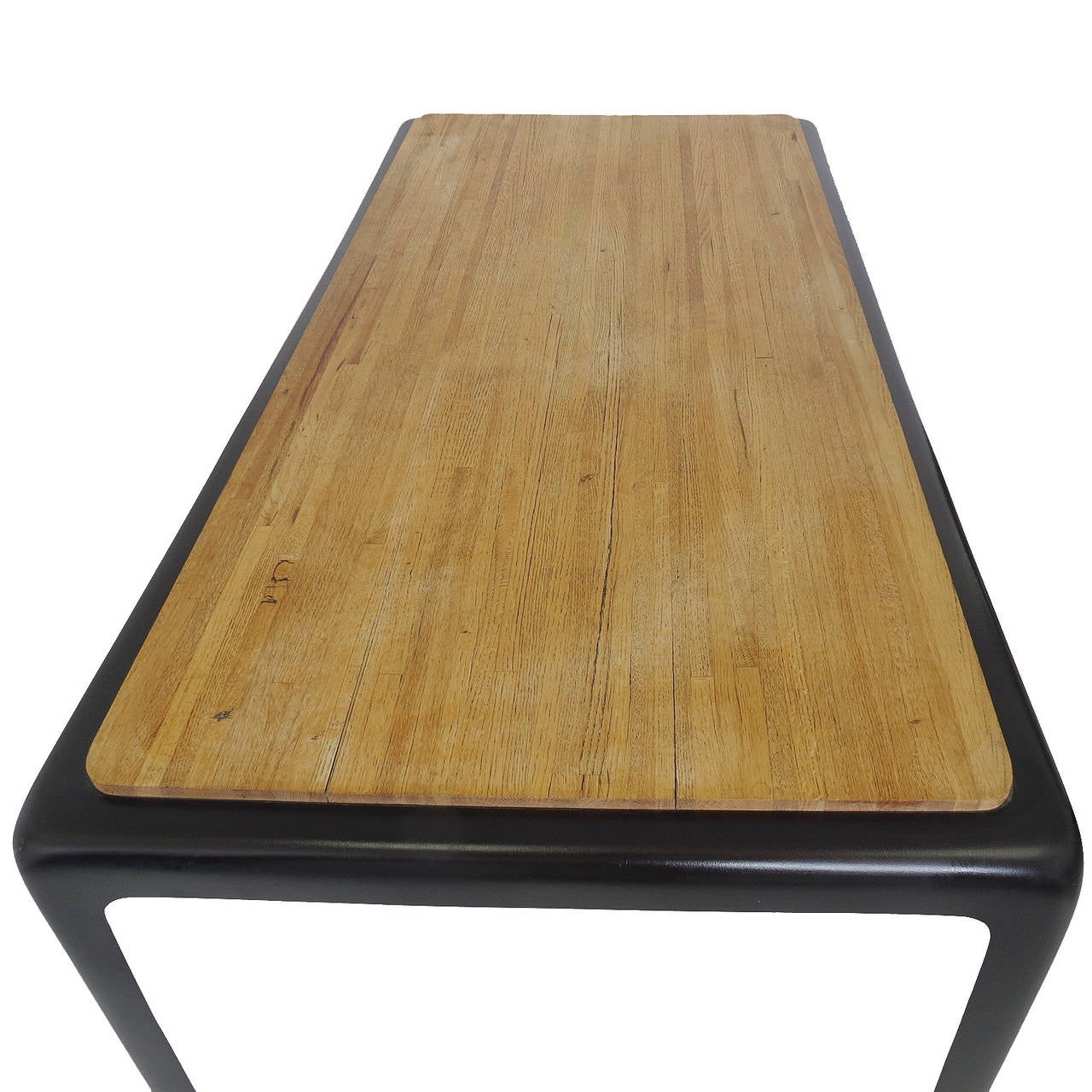 Late 20th Century Fiberglass and Oak Table or Desk For Sale