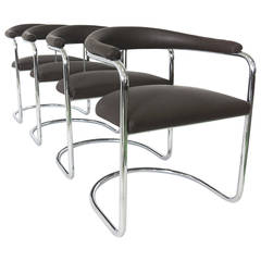 Four Anton Lorenz Model SS33 Chairs for Thonet