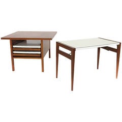 John Keal Coffee Table with Folding Side Tables