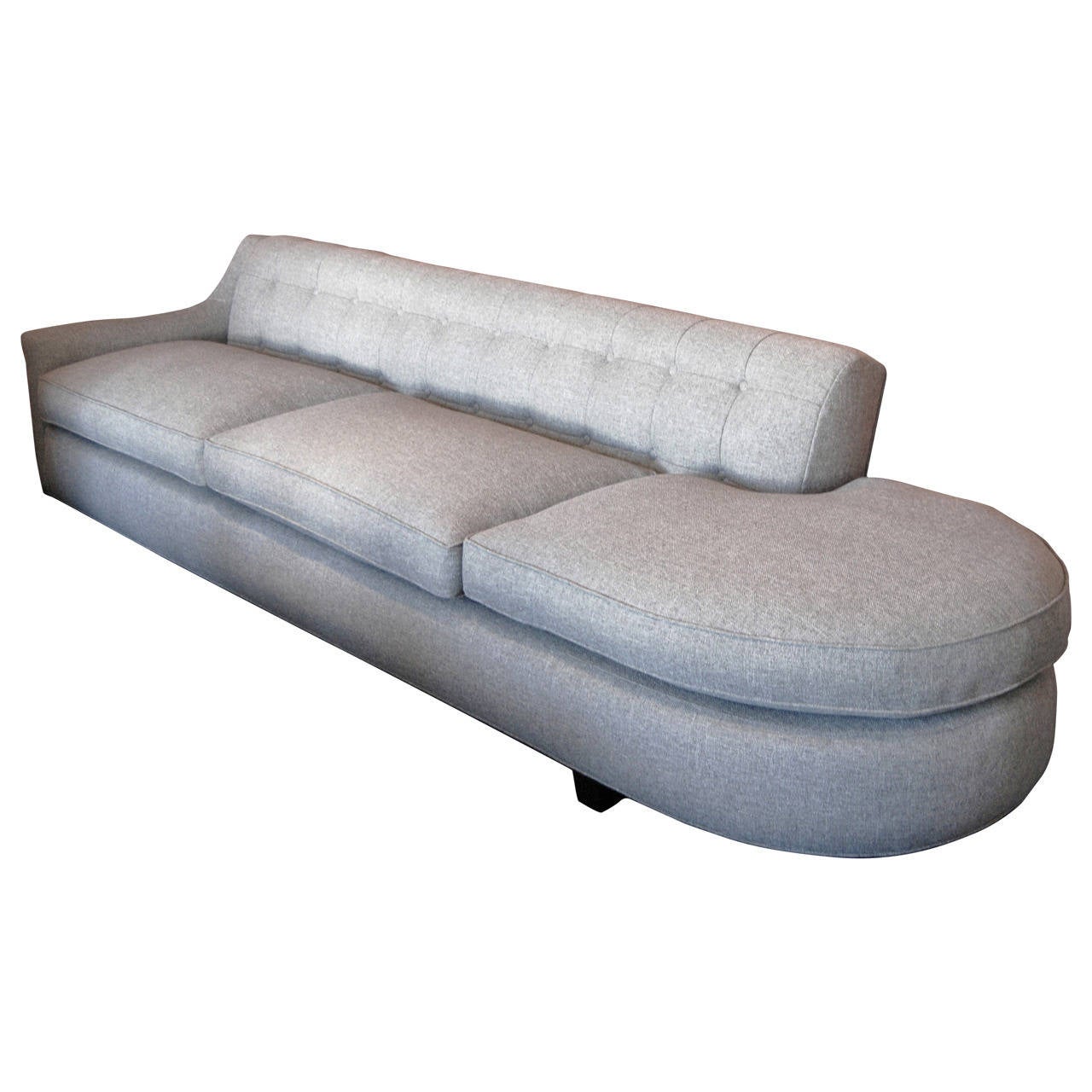 Grey OneArm Sofa at 1stDibs