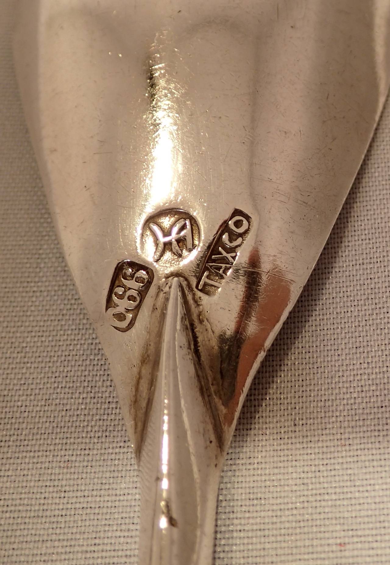 Mexican 1940s Hector Aguilar Silver Cocktail Bar Spoon Set