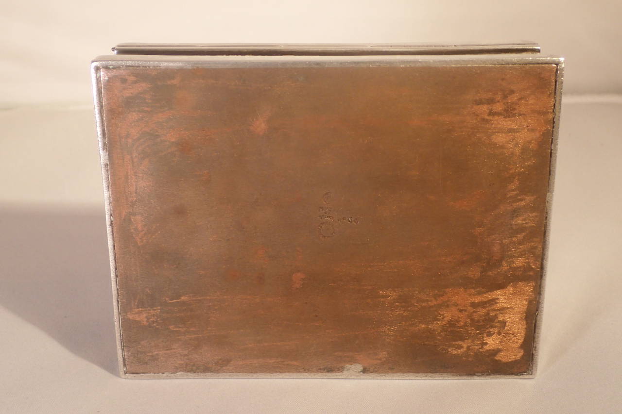 1940s Margot De Taxco Silver Copper and Enameled Warrior Box 1