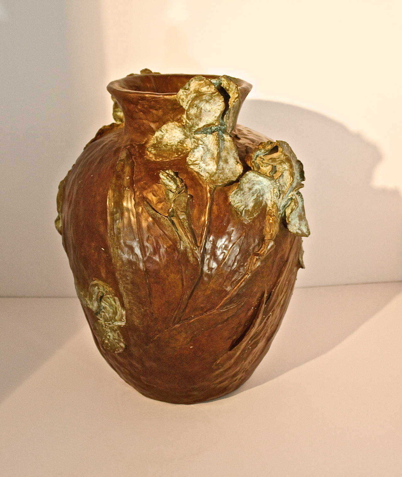 American Bronze Vessel by Joe Anna Arnett For Sale