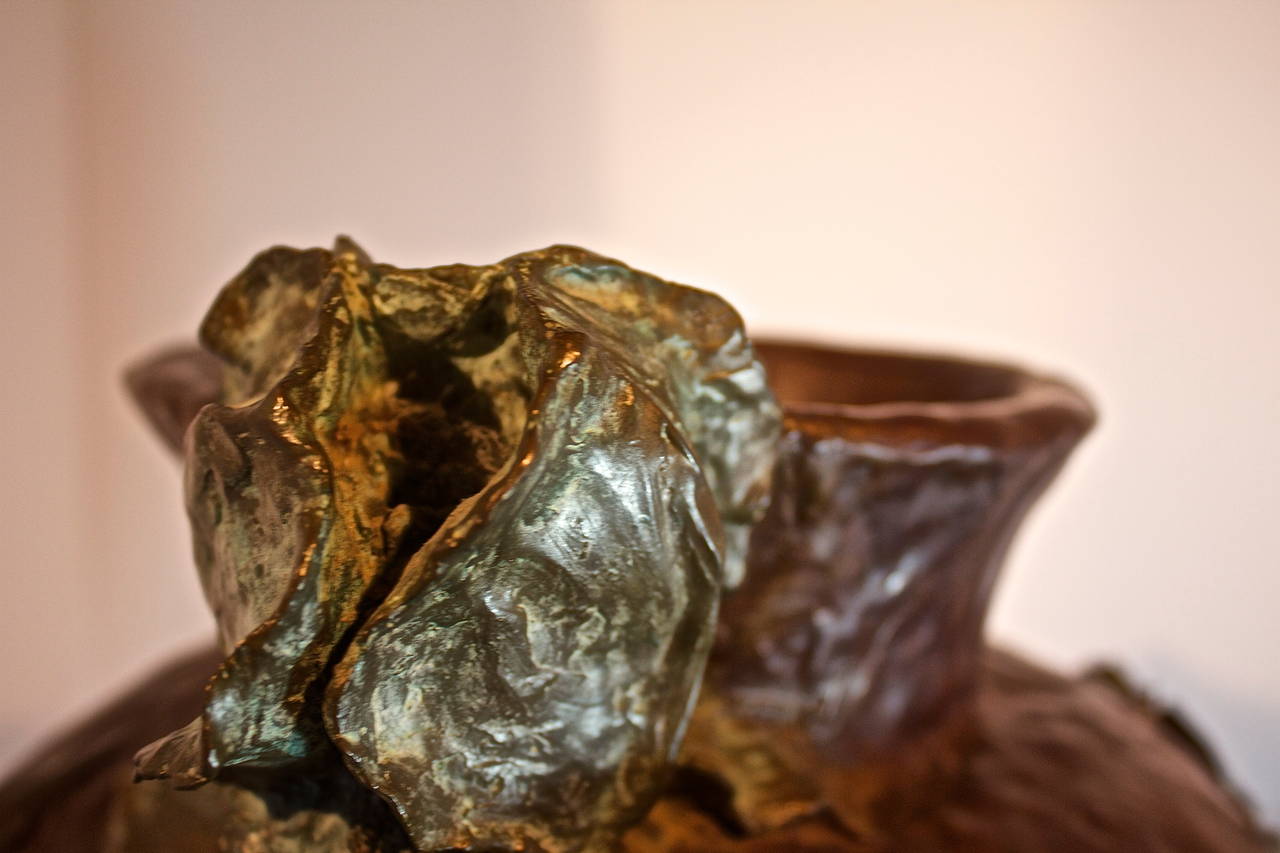 Bronze Vessel by Joe Anna Arnett For Sale 1