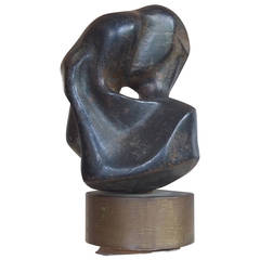 Vintage Modern Art Biomorphic Bronze Sculpture