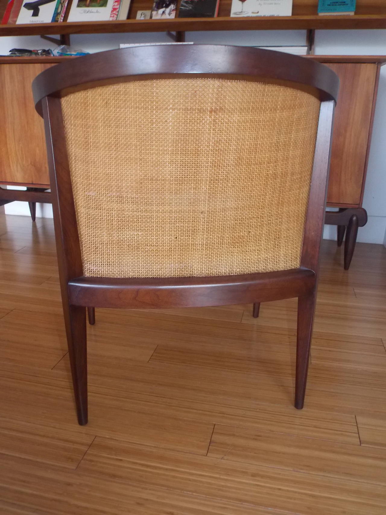 Mid-Century Modern Kipp Stewart Walnut Chair for Directional Furniture